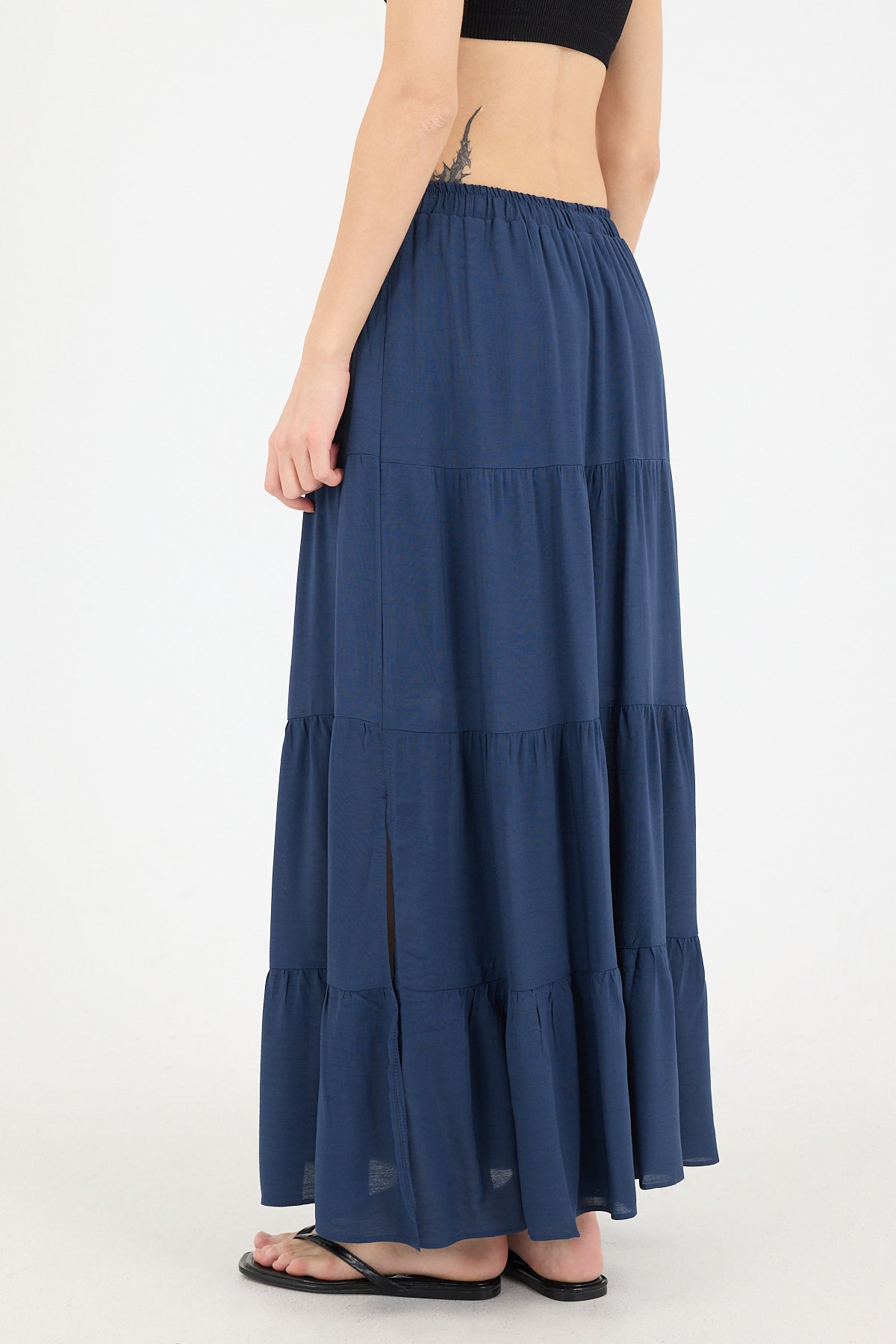 Night-Blue_Long-Skirt-With-Elastic-Waist-addax