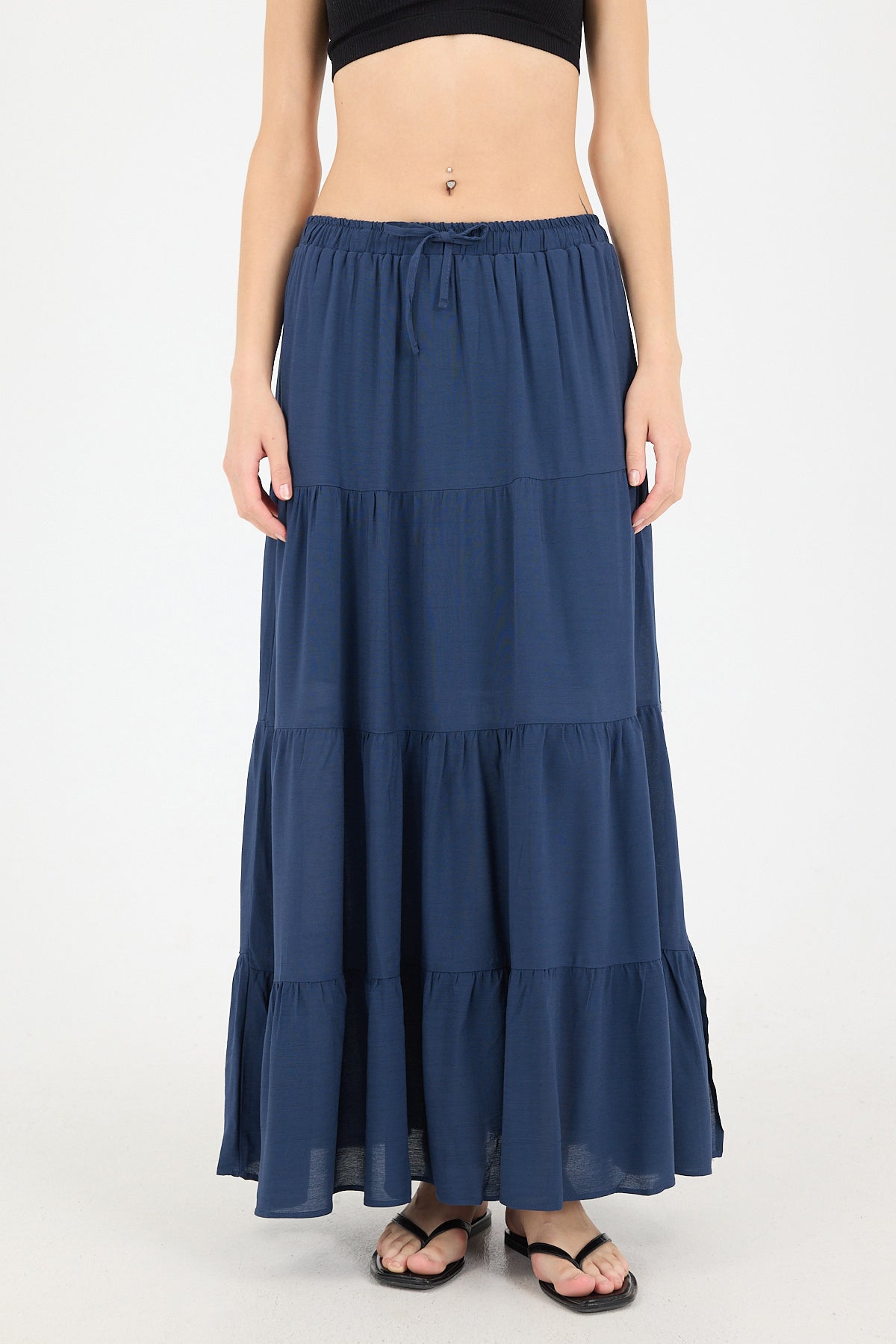 Night-Blue_Long-Skirt-With-Elastic-Waist-addax