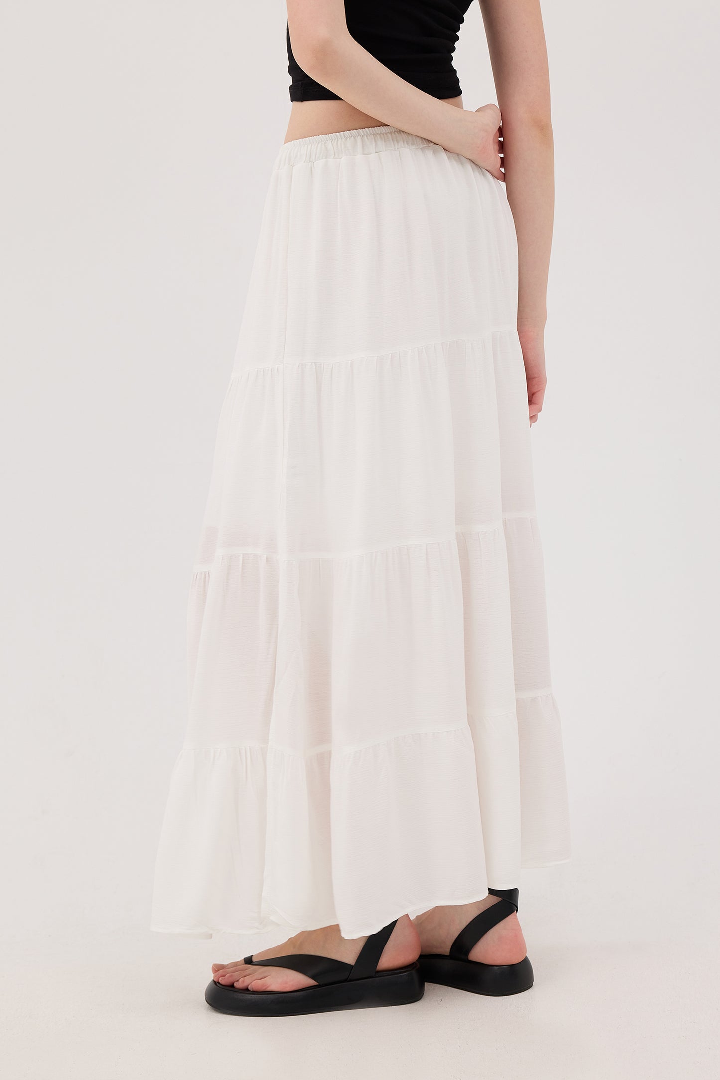 Ecru_Long-Skirt-With-Elastic-Waist-addax