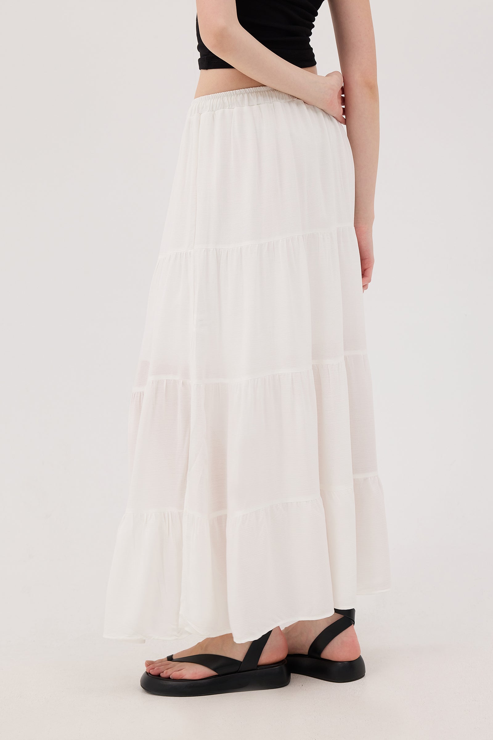 Ecru_Long-Skirt-With-Elastic-Waist-addax