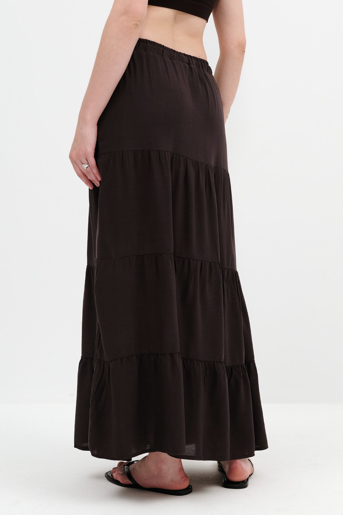 Soft-Brown_Long-Skirt-With-Elastic-Waist-addax