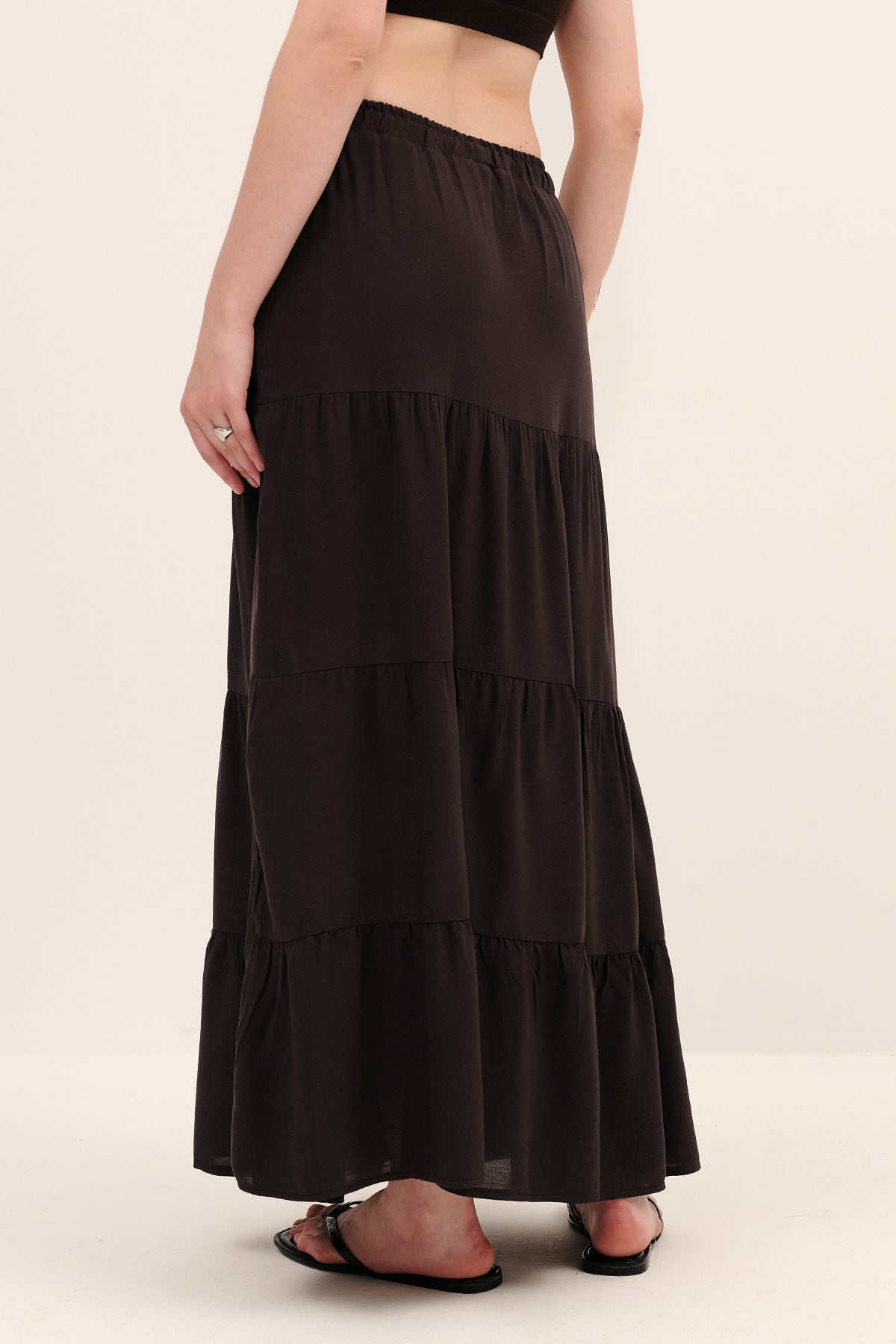 Soft-Brown_Long-Skirt-With-Elastic-Waist-addax