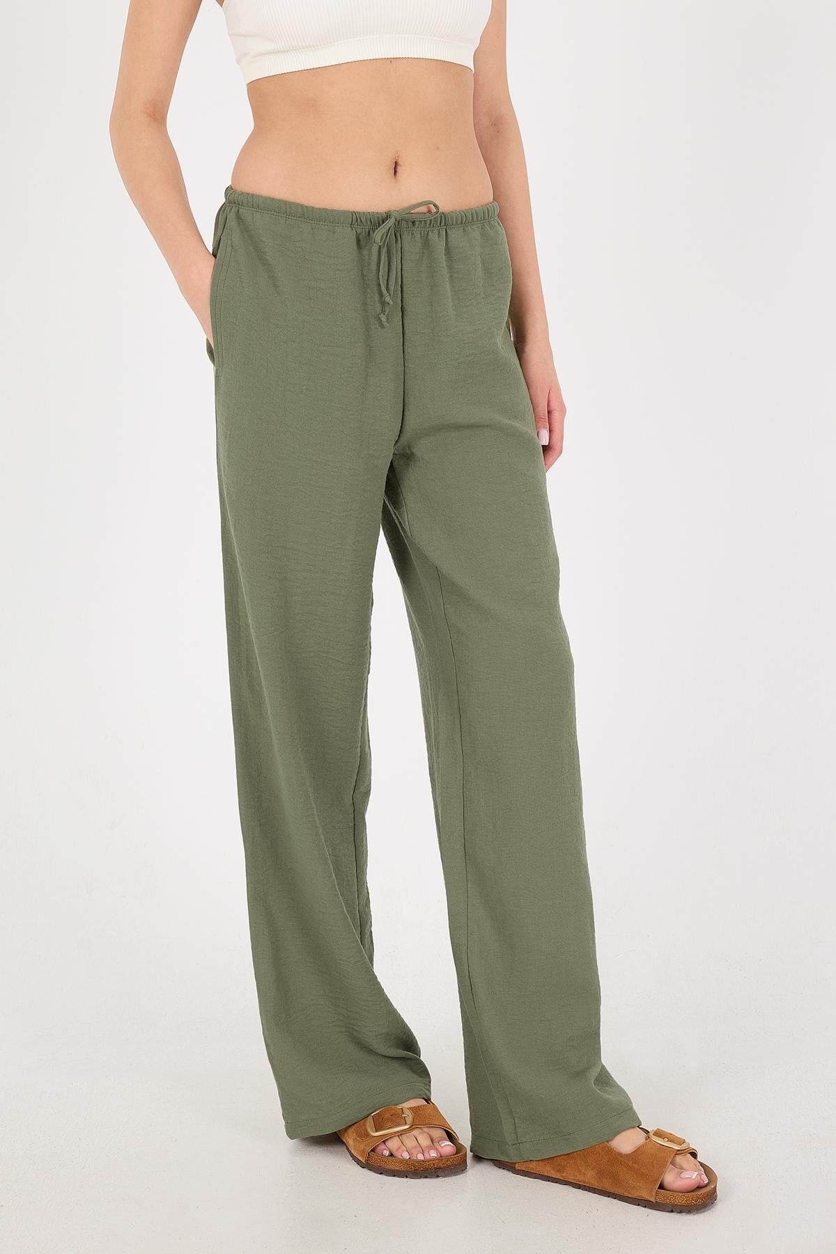 Khaki_Tied-Wide-Leg-Trousers-addax