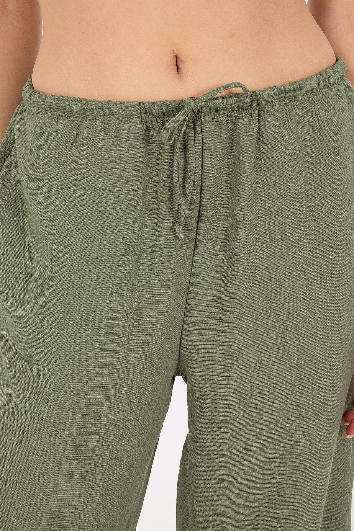 Khaki_Tied-Wide-Leg-Trousers-addax