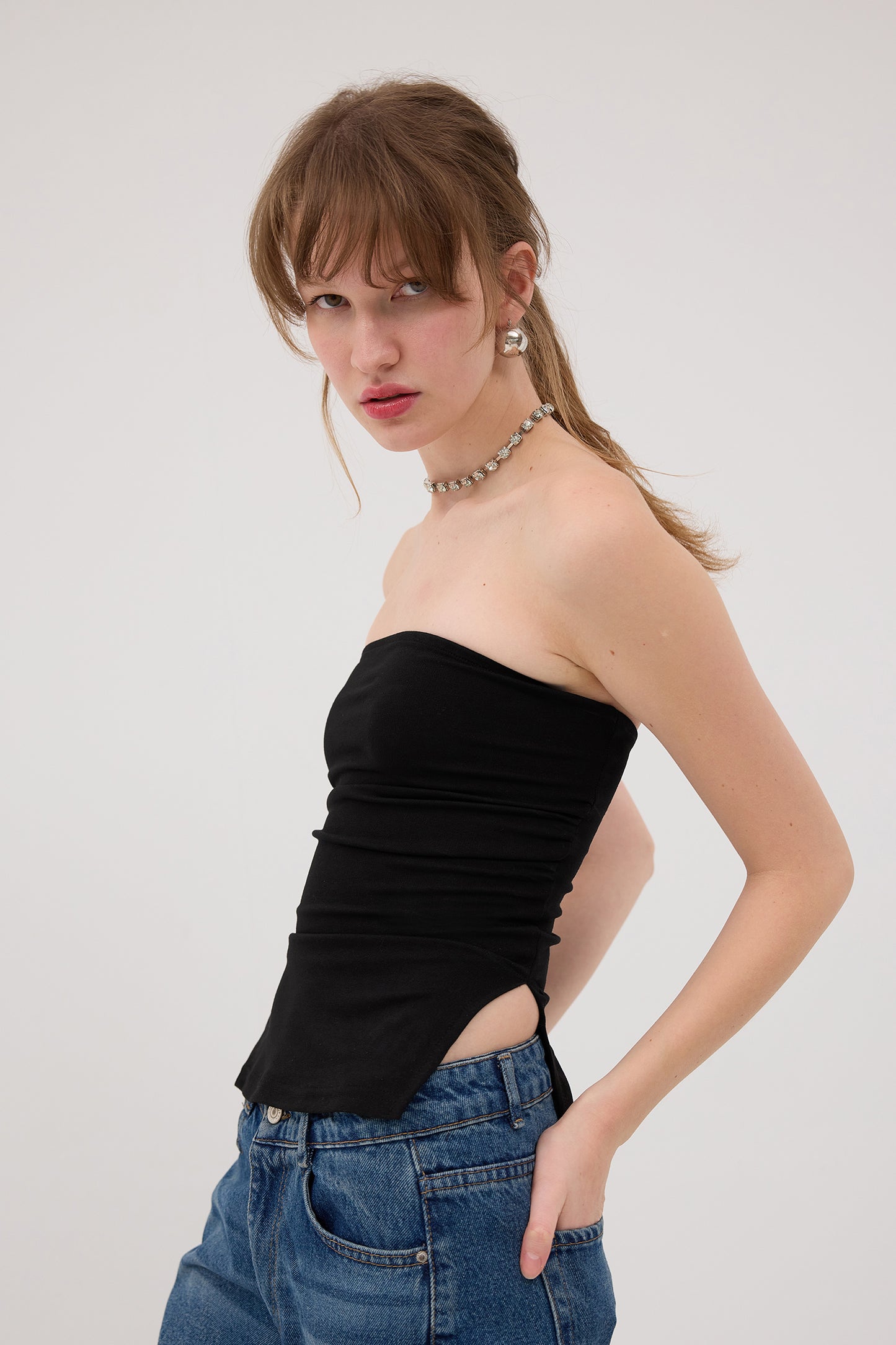 Black_Strapless-Gathered-Bustier-addax