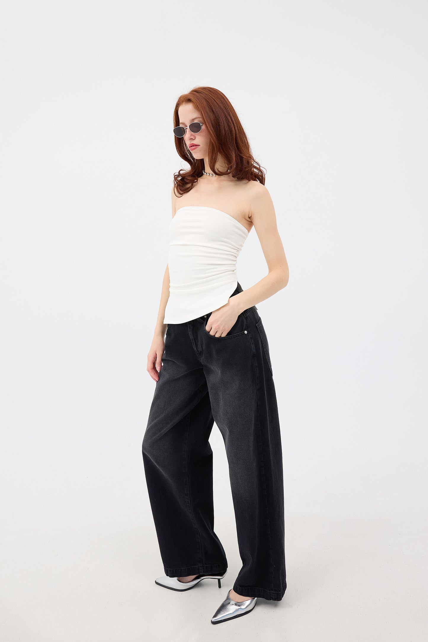 Ecru_Strapless-Gathered-Bustier-addax