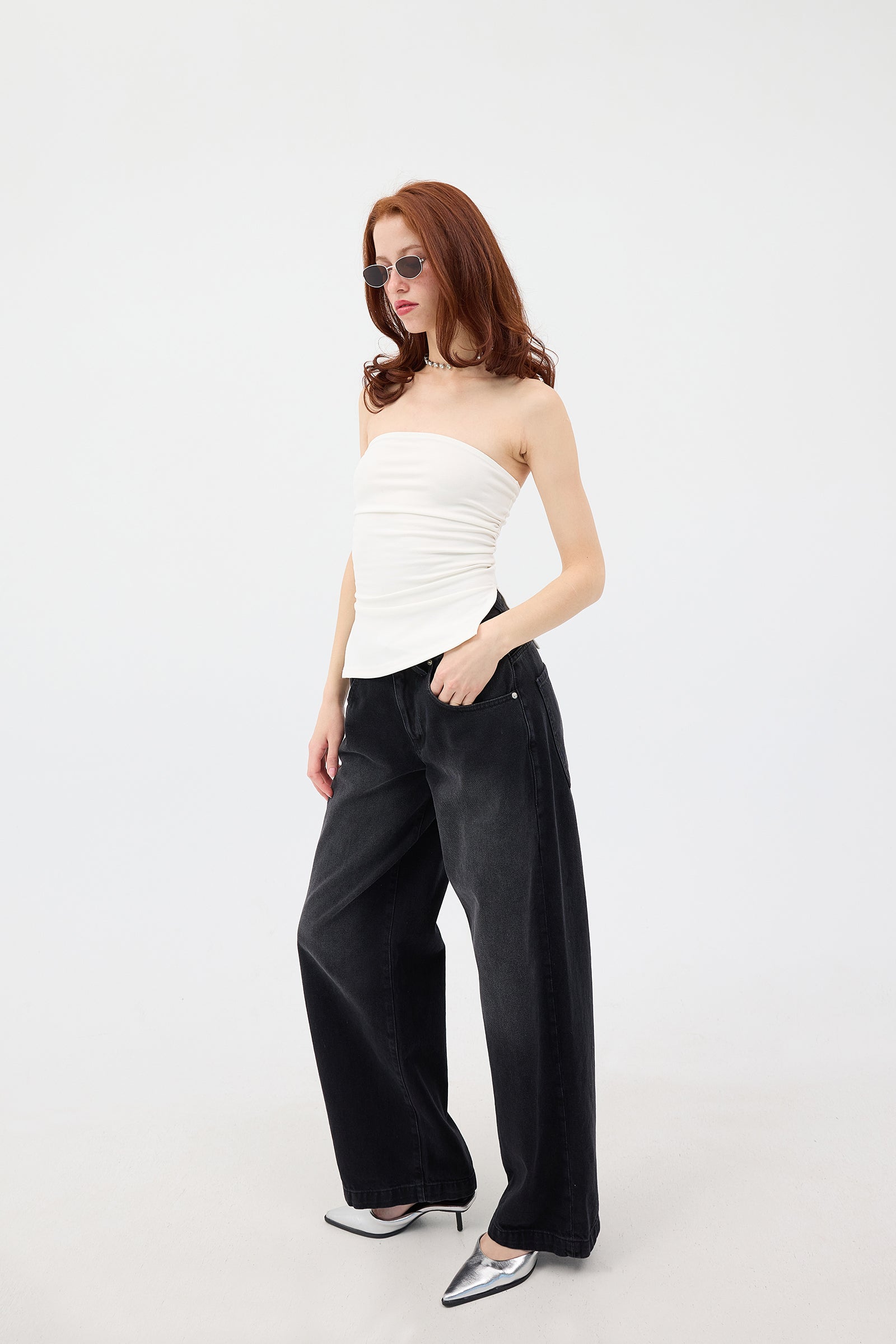 Ecru_Strapless-Gathered-Bustier-addax