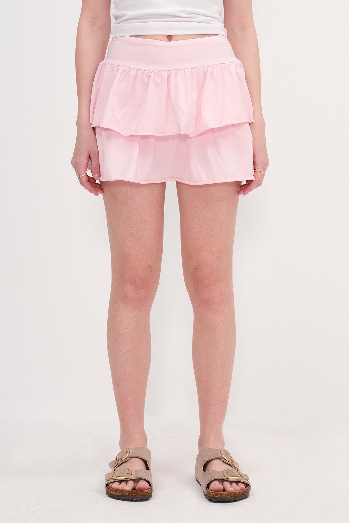 Lotus_Elastic-Waist-Ruffle-Mini-Skirt-addax