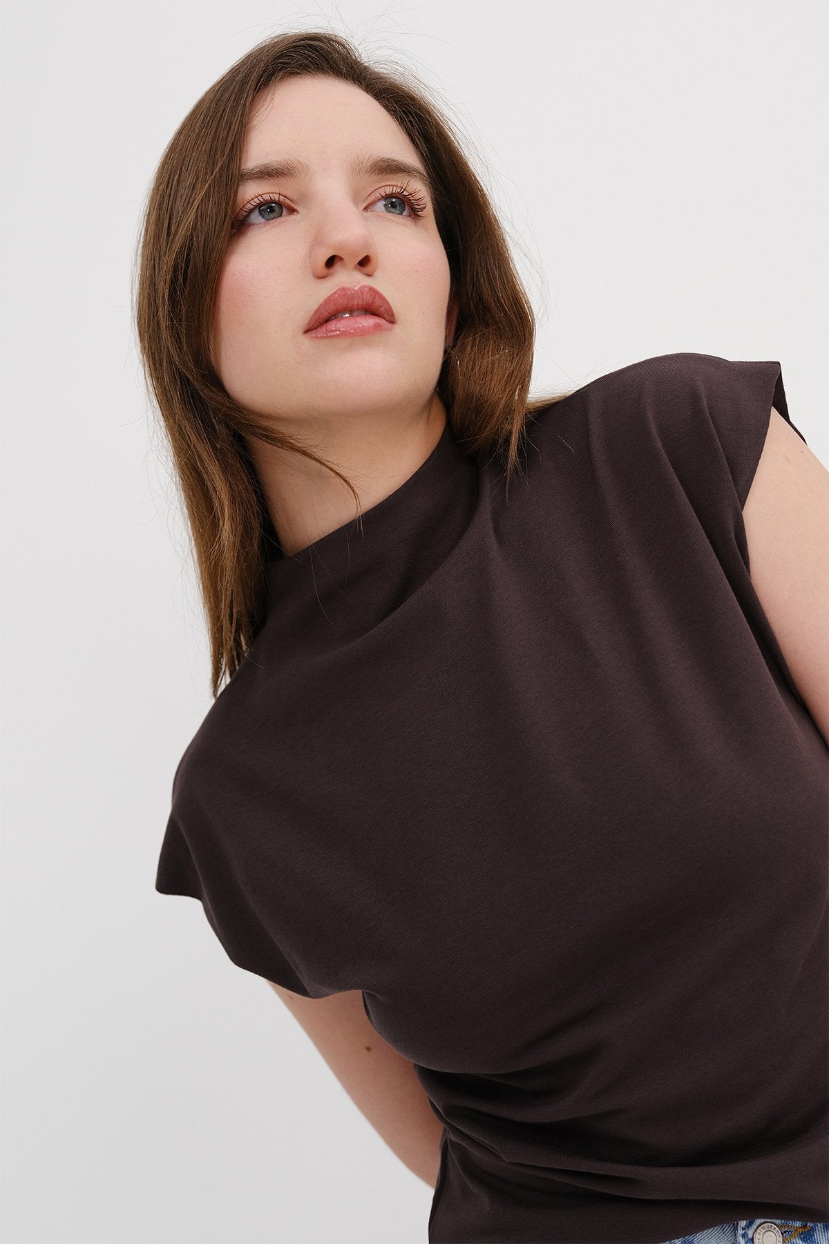 Soft-Brown_High-Neck-Basic-Blouse-addax