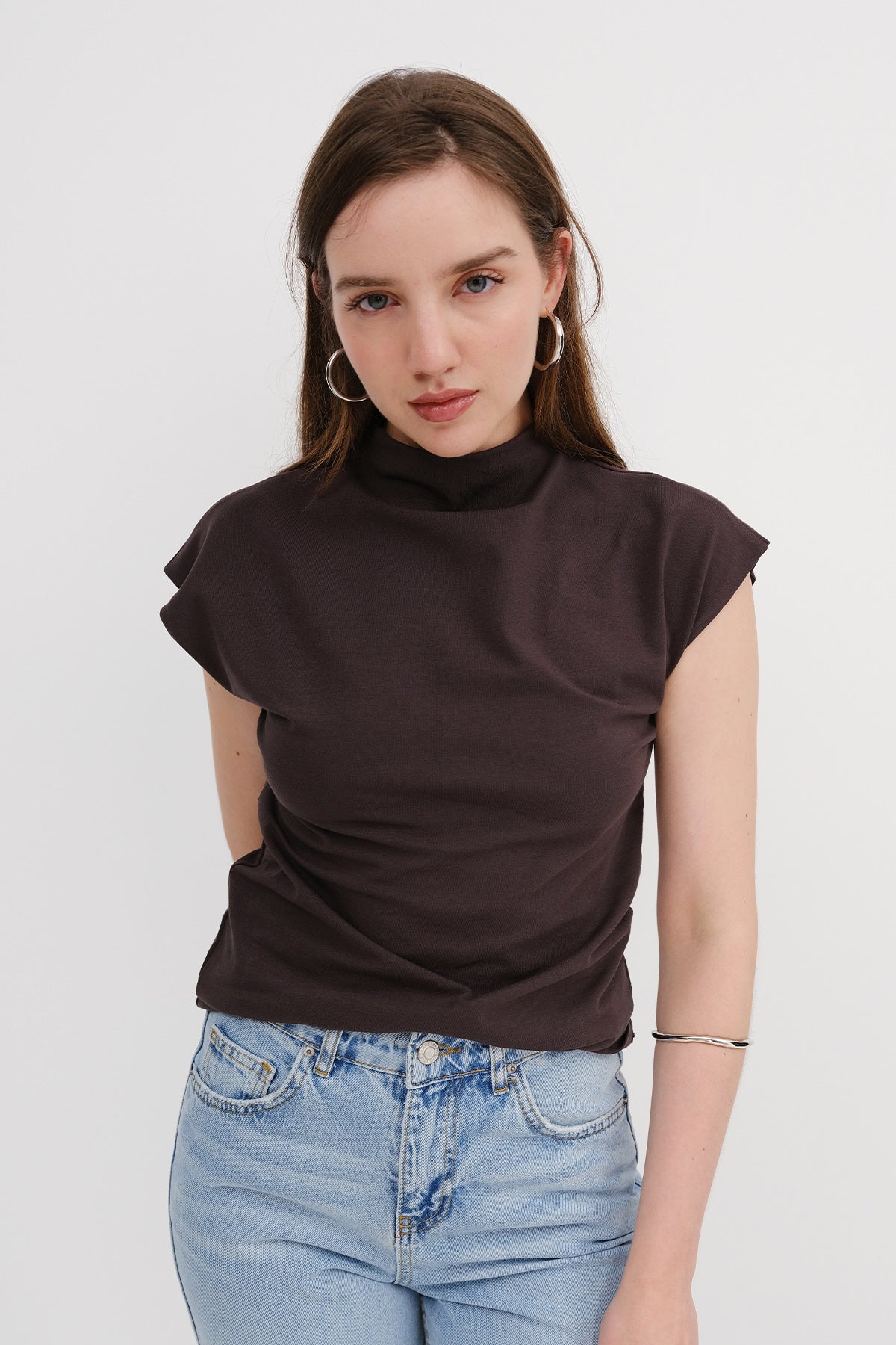 Soft-Brown_High-Neck-Basic-Blouse-addax