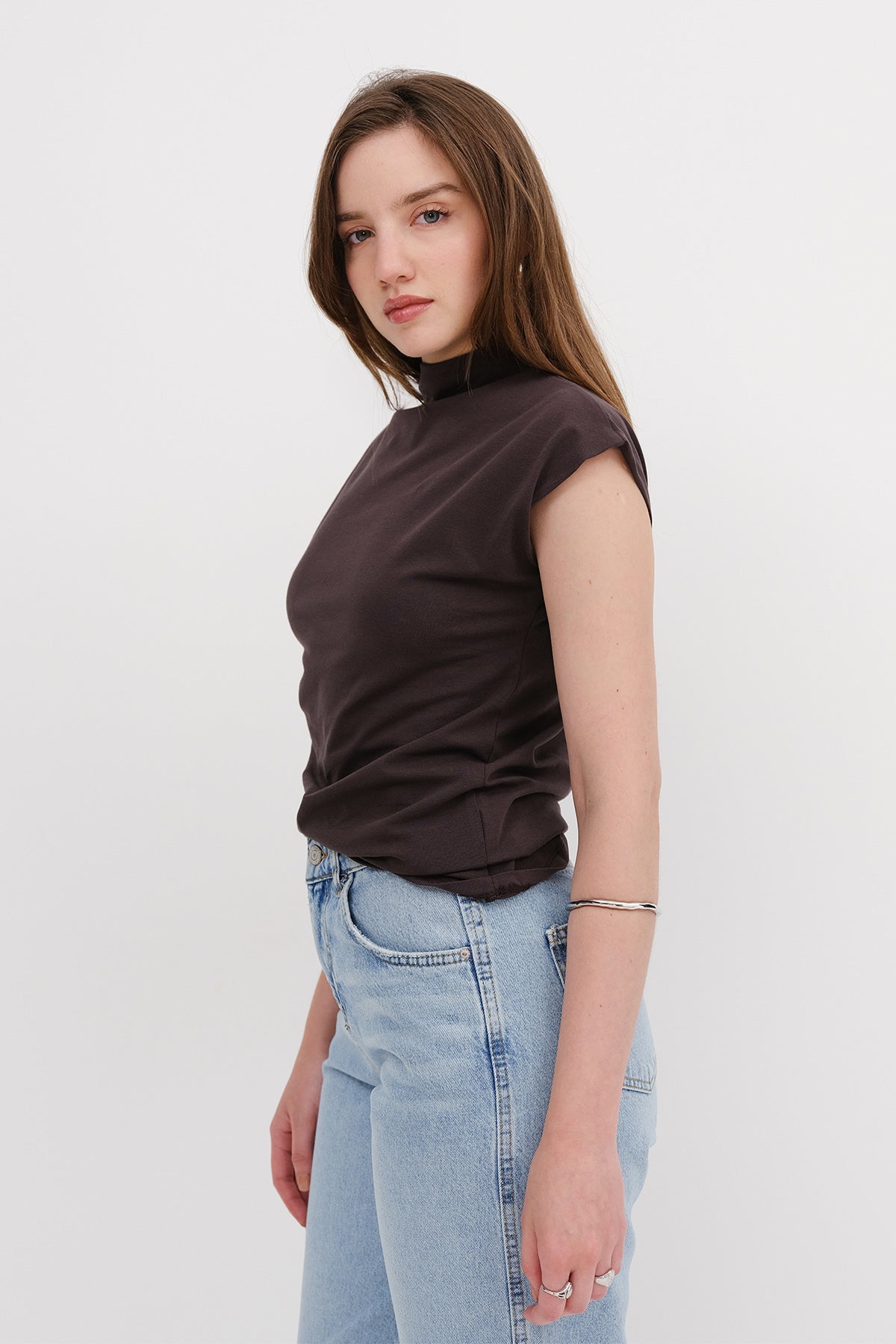 Soft-Brown_High-Neck-Basic-Blouse-addax