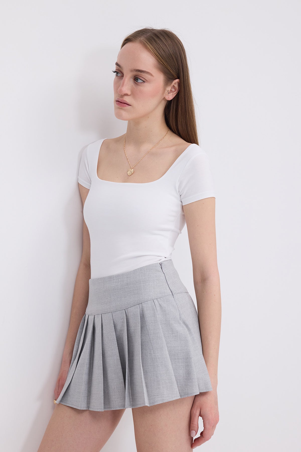 White_Square-Neck-Short-Sleeve-Blouse-addax