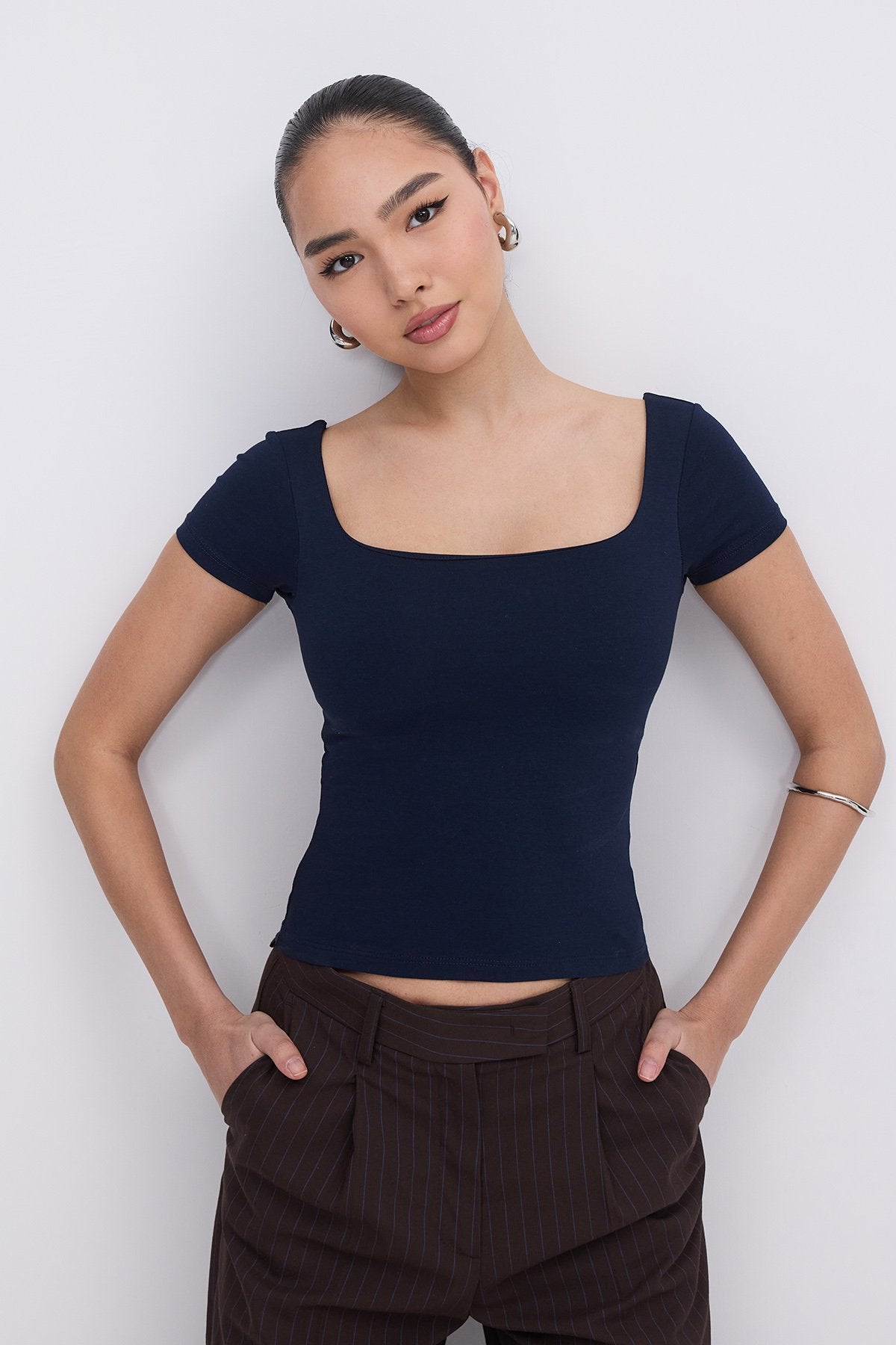 Night-Blue_Square-Neck-Short-Sleeve-Blouse-addax