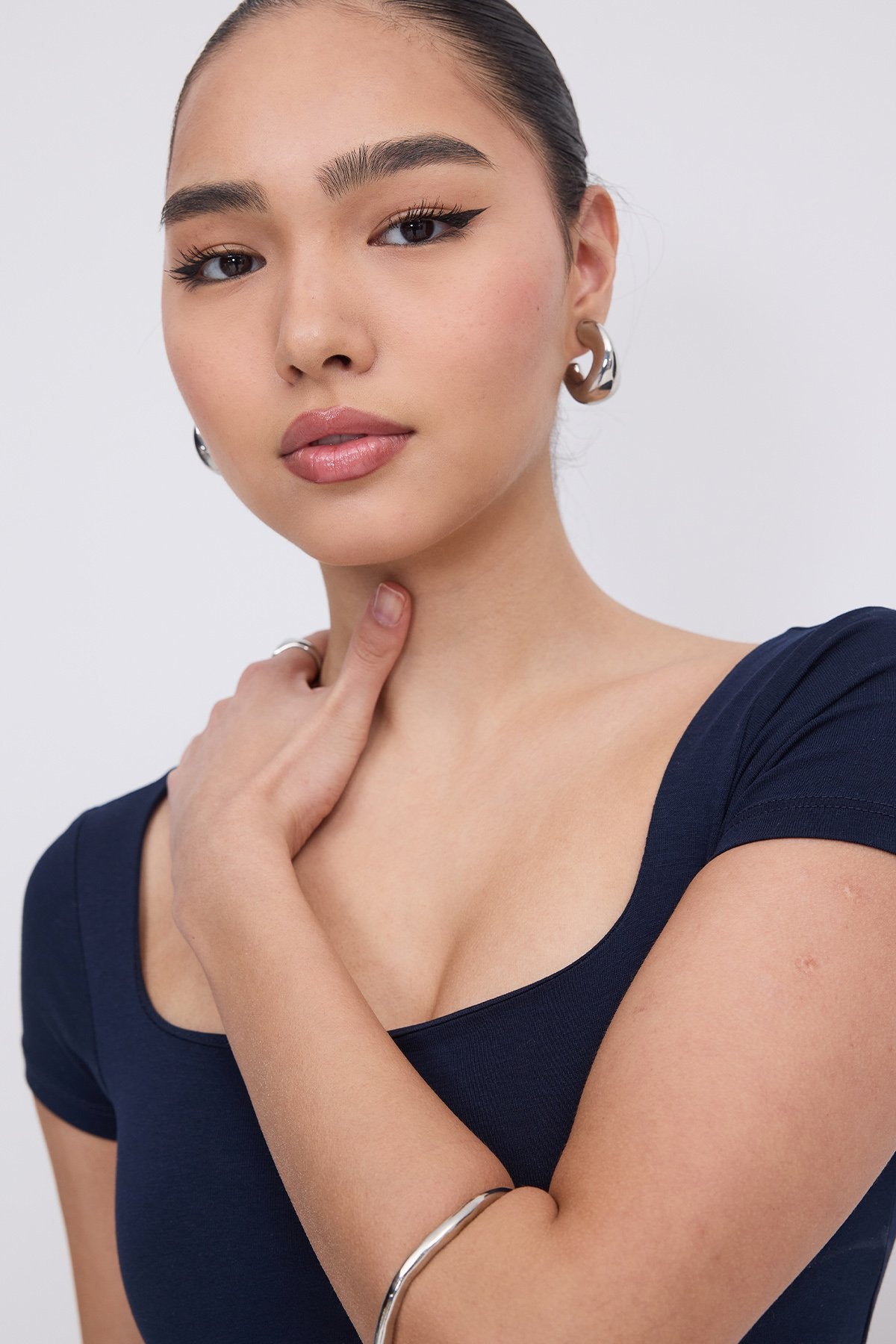 Night-Blue_Square-Neck-Short-Sleeve-Blouse-addax