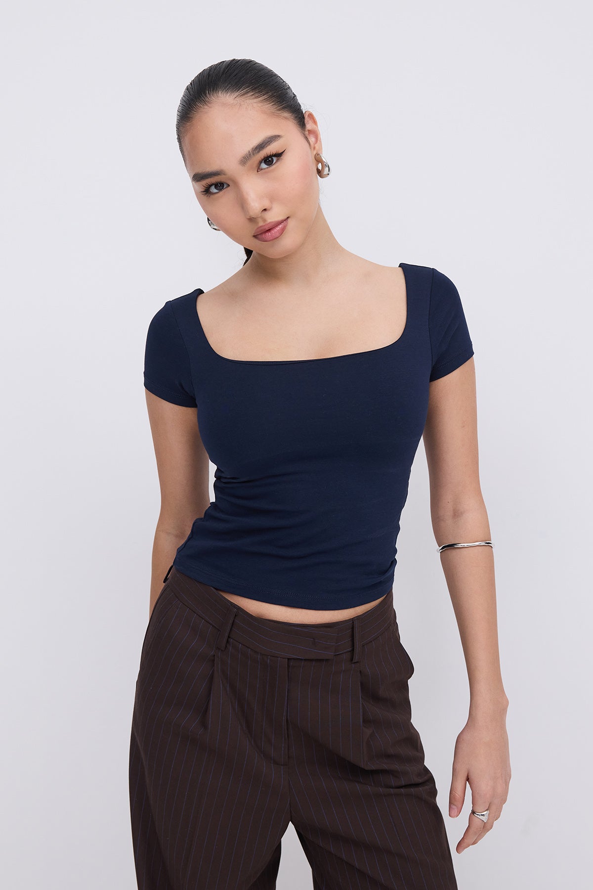 Night-Blue_Square-Neck-Short-Sleeve-Blouse-addax