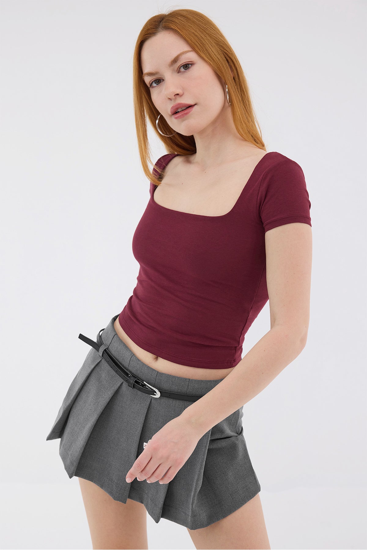 Light-Burgundy_Square-Neck-Short-Sleeve-Blouse-addax