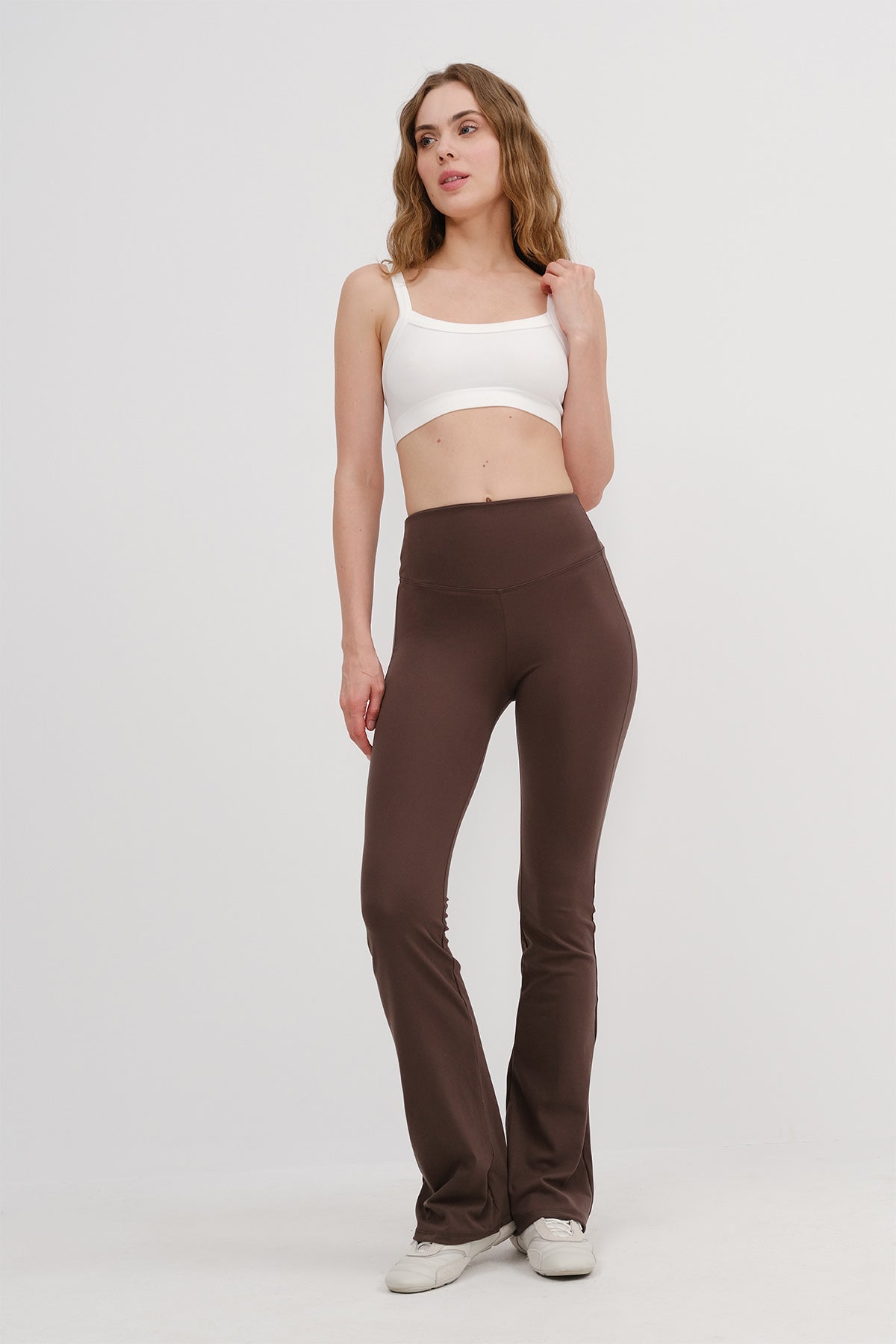 Brown_High-Waist-Flare-Leg-Tights-addax