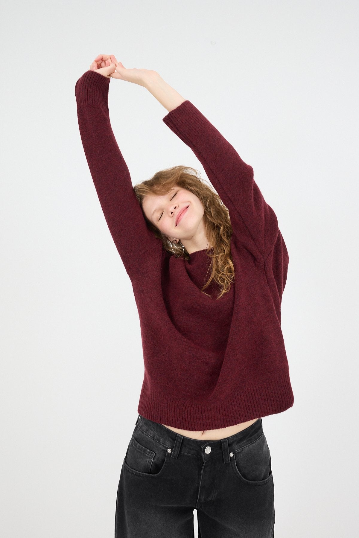 Light-Burgundy_Crew-Neck-Long-Sleeve-Knitwear-Sweater-addax