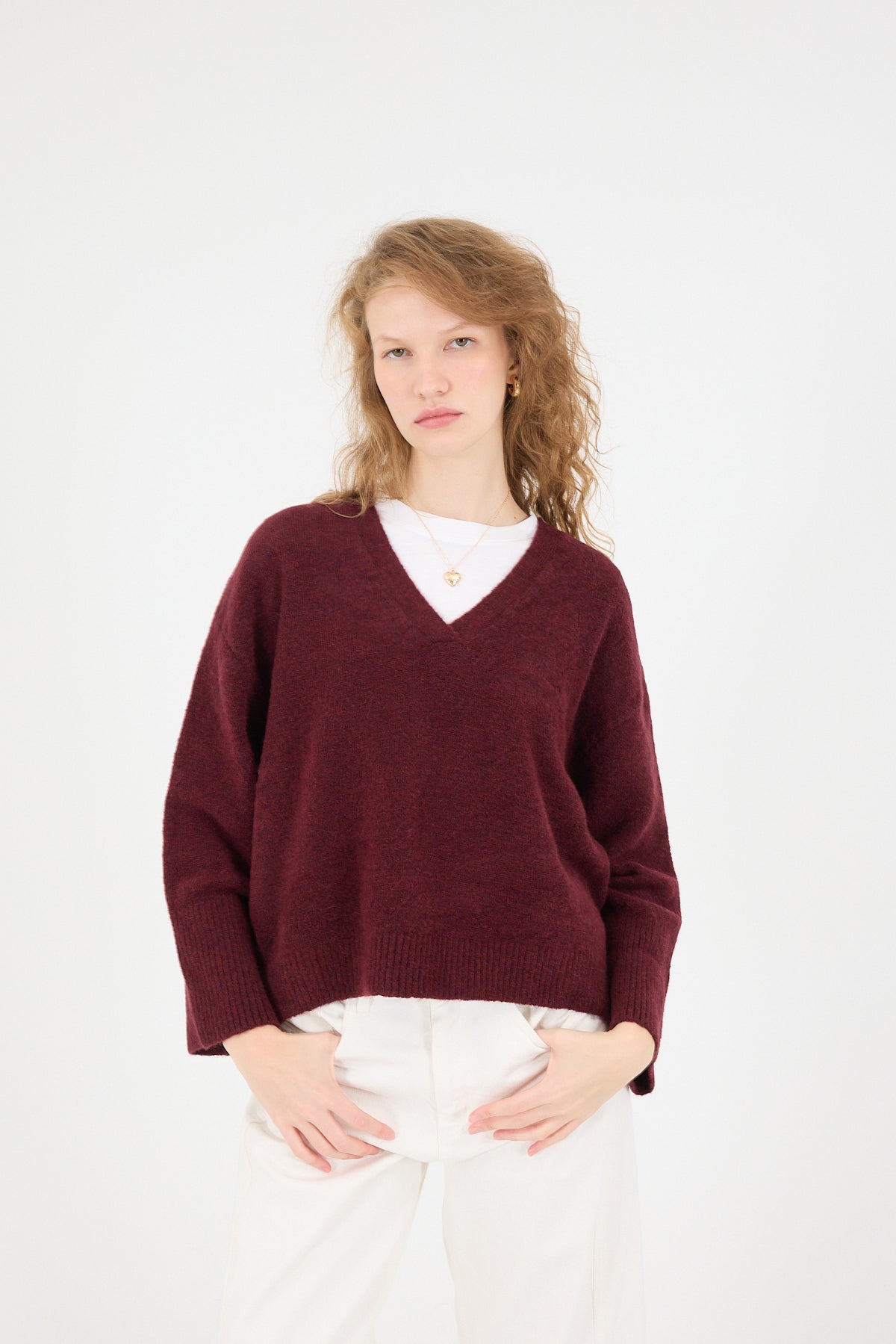 Light-Burgundy_V-Neck-Knitwear-Sweater-addax