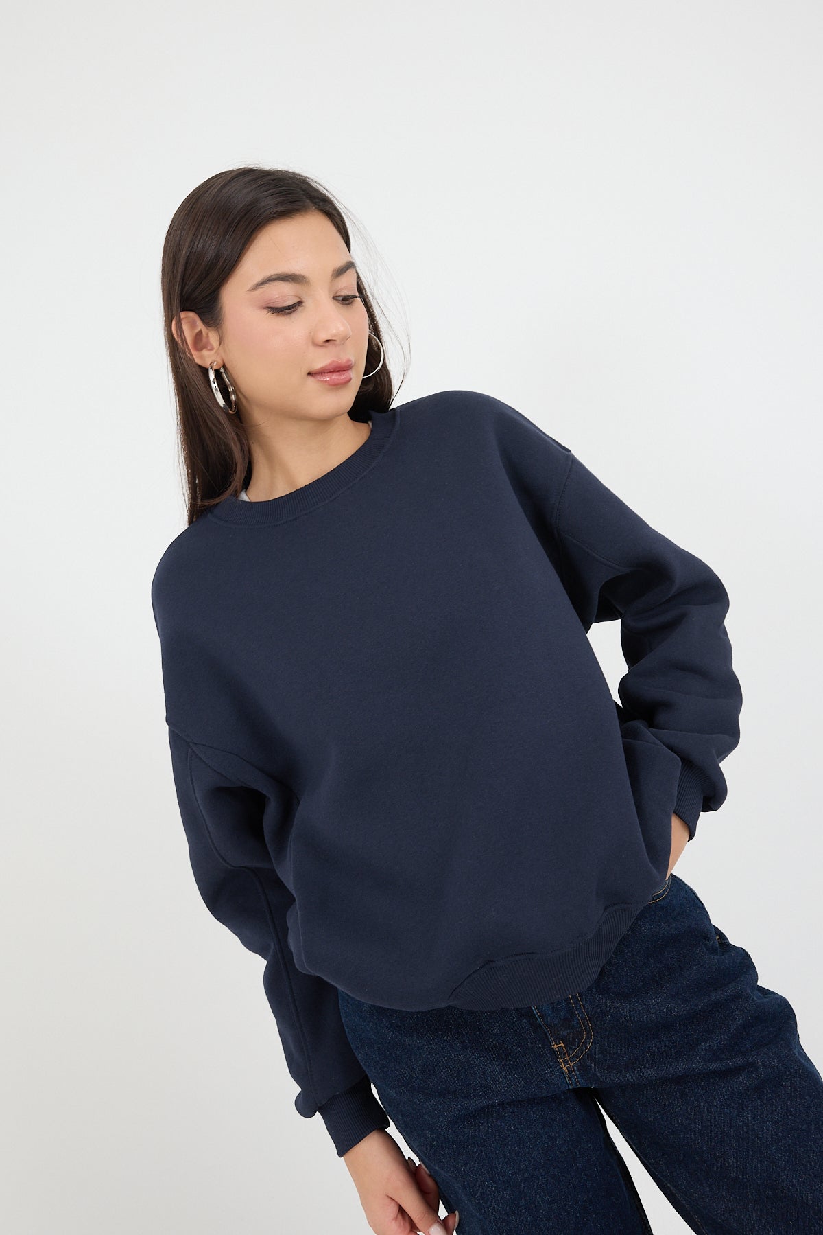 Night-Blue_Crew-Neck-Fleece-Lined-Basic-Sweatshirt-addax