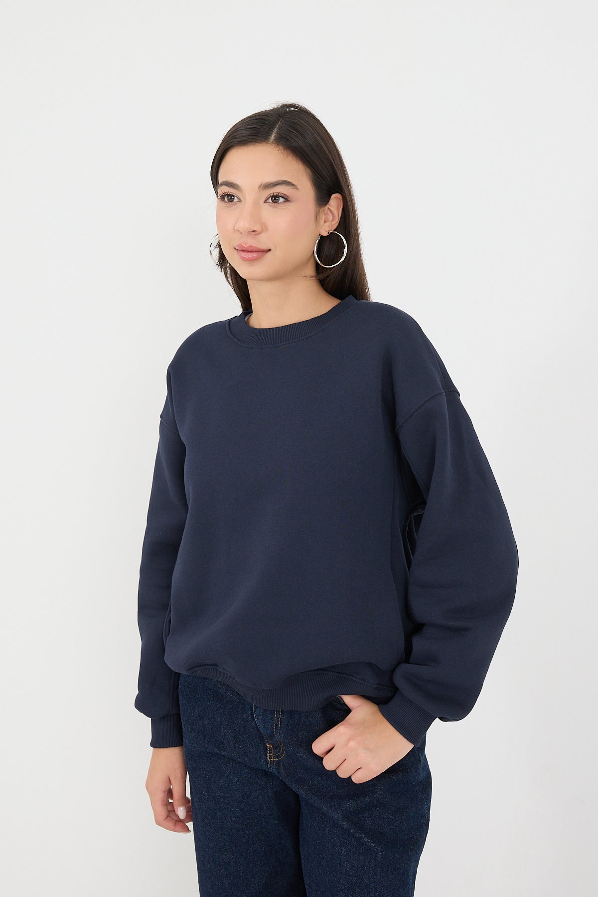 Night-Blue_Crew-Neck-Fleece-Lined-Basic-Sweatshirt-addax