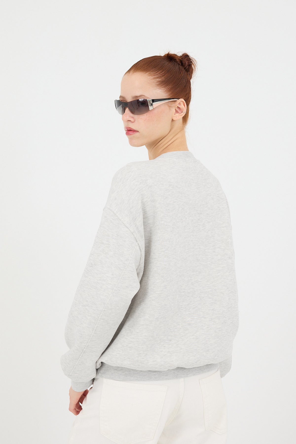 Snow-Melange_Crew-Neck-Fleece-Lined-Basic-Sweatshirt-addax