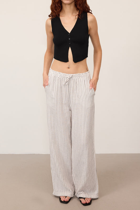 Ecru---Black_Elastic-Waist-Striped-Wide-Leg-Trousers-addax