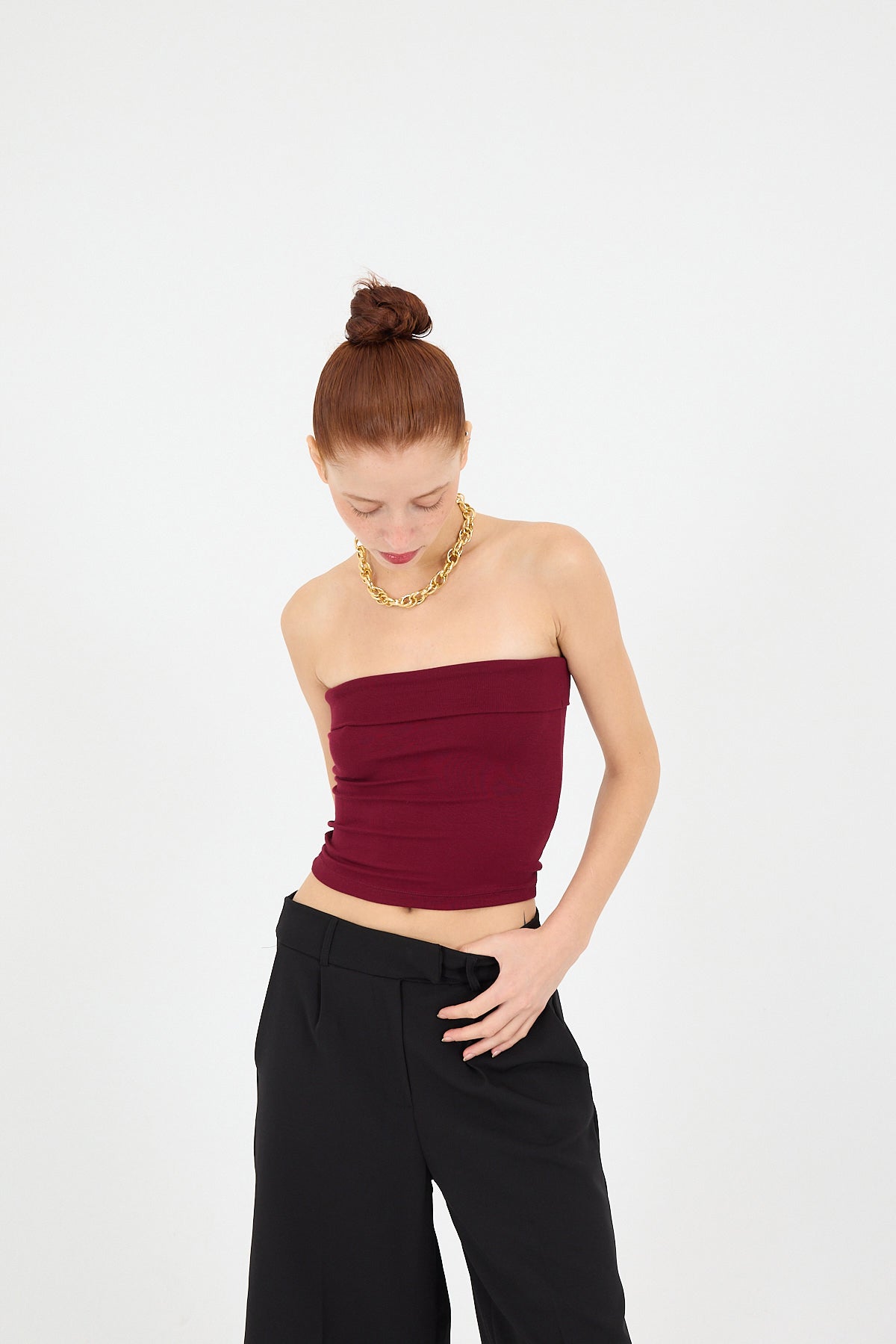 Burgundy_Strapless-Crop-Bustier-addax