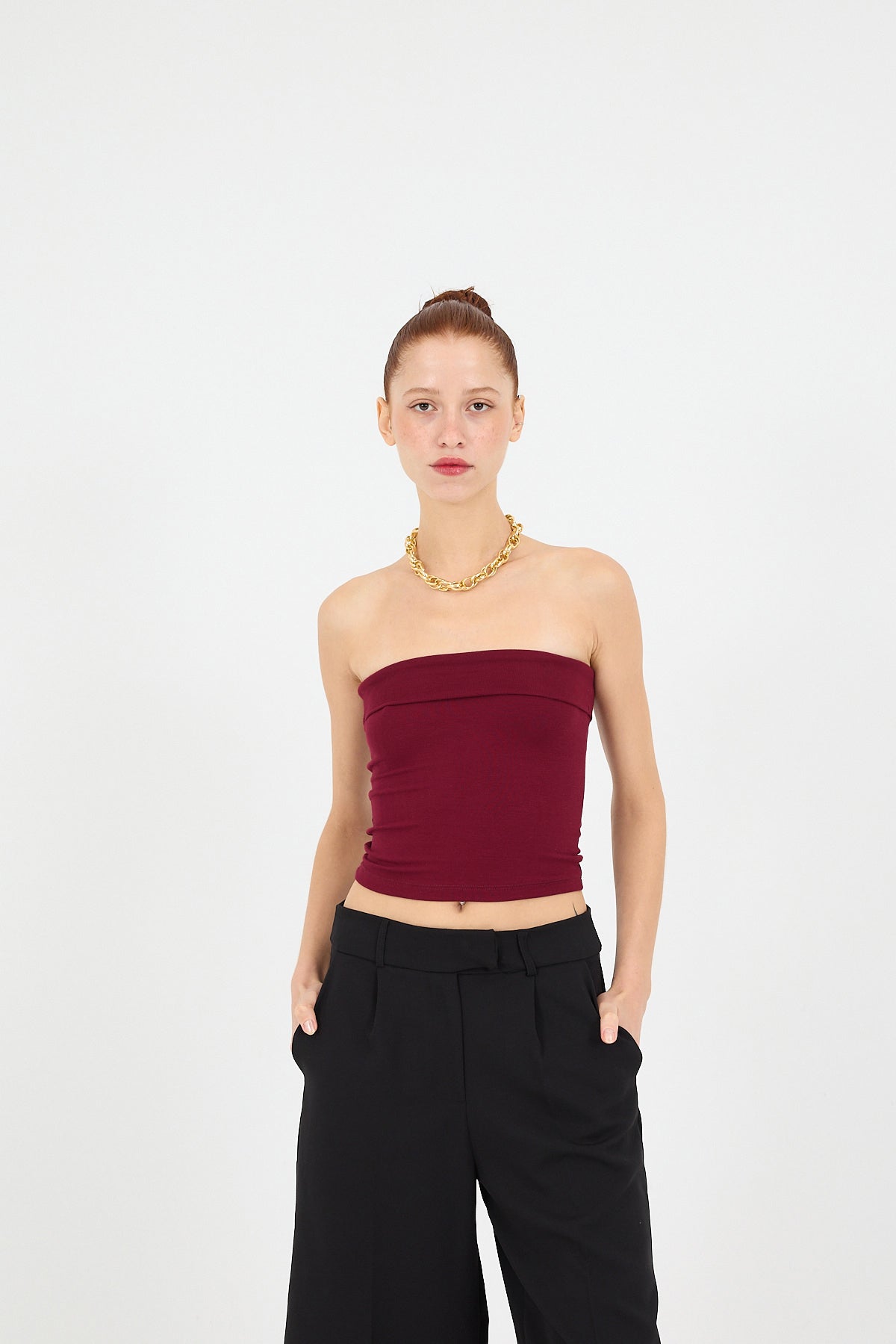 Burgundy_Strapless-Crop-Bustier-addax