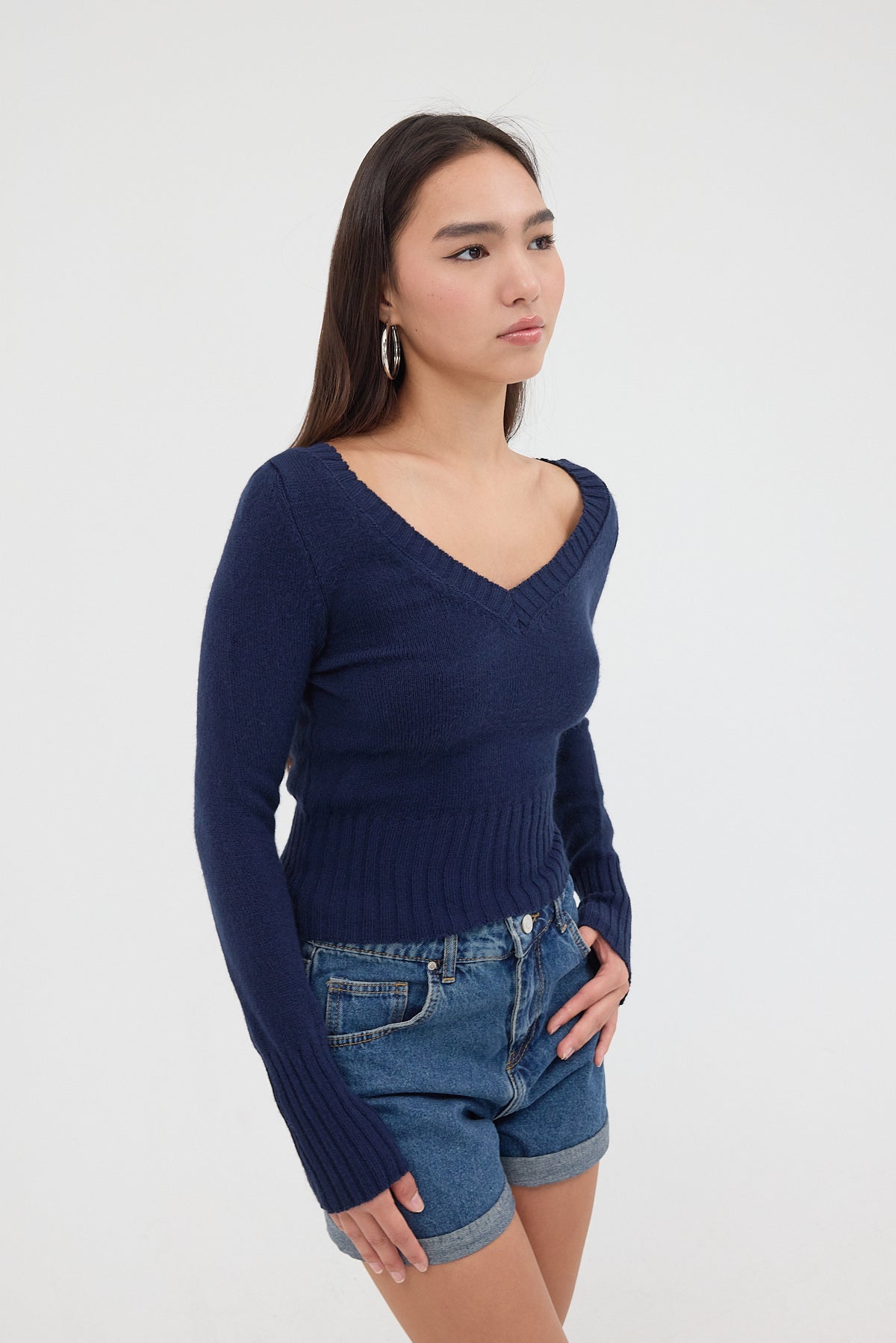 Night-Blue_Front-and-Back-V-Neck-Knitted-Sweater-addax