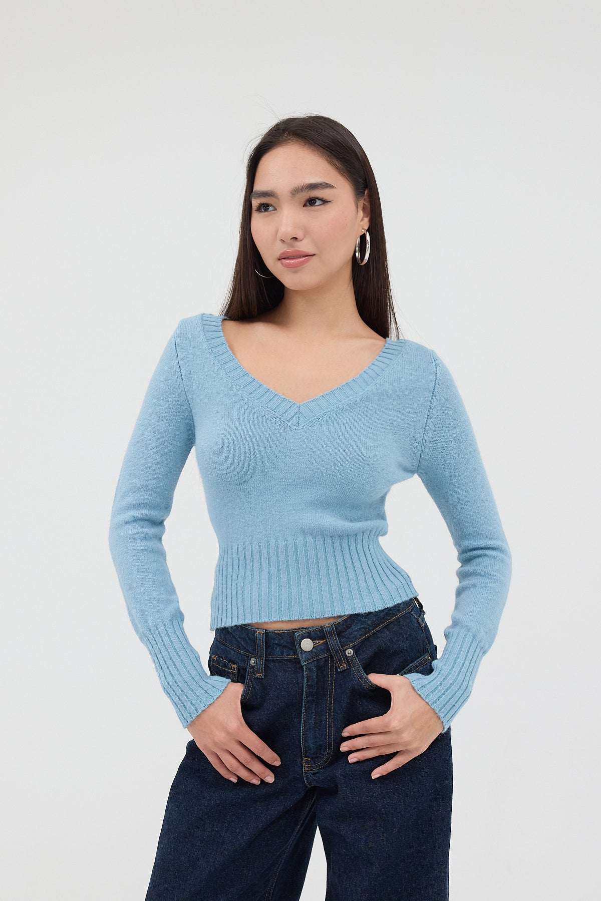 Light-Blue_Front-and-Back-V-Neck-Knitted-Sweater-addax