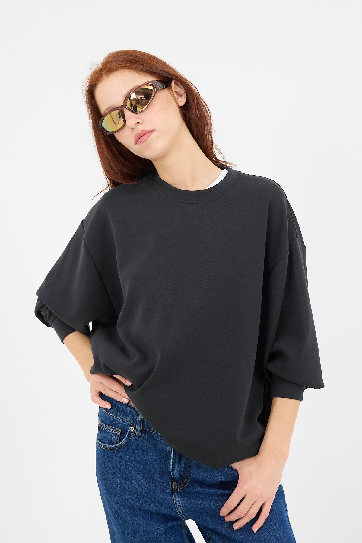 Black_Crew-Neck-Oversized-Modal-Sweatshirt-addax