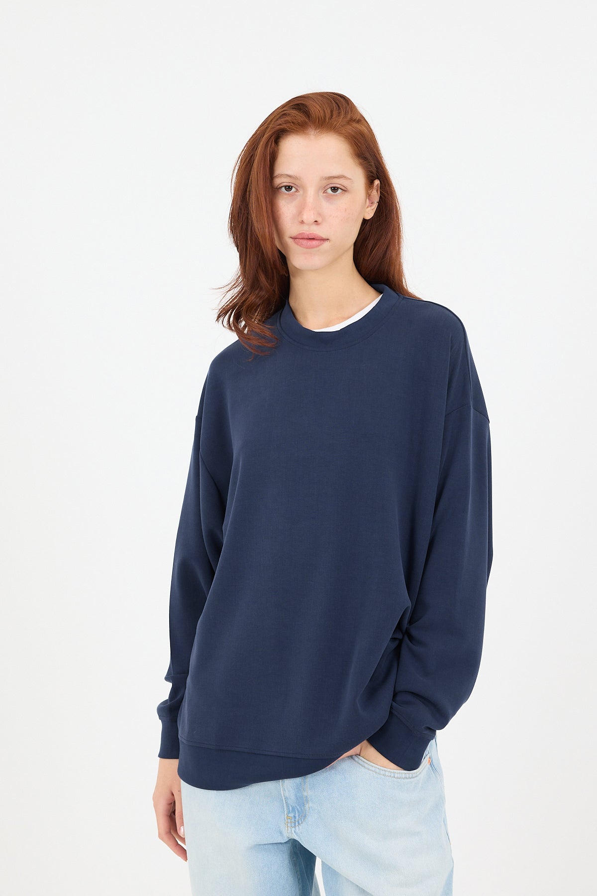 Night-Blue_Crew-Neck-Oversized-Modal-Sweatshirt-addax