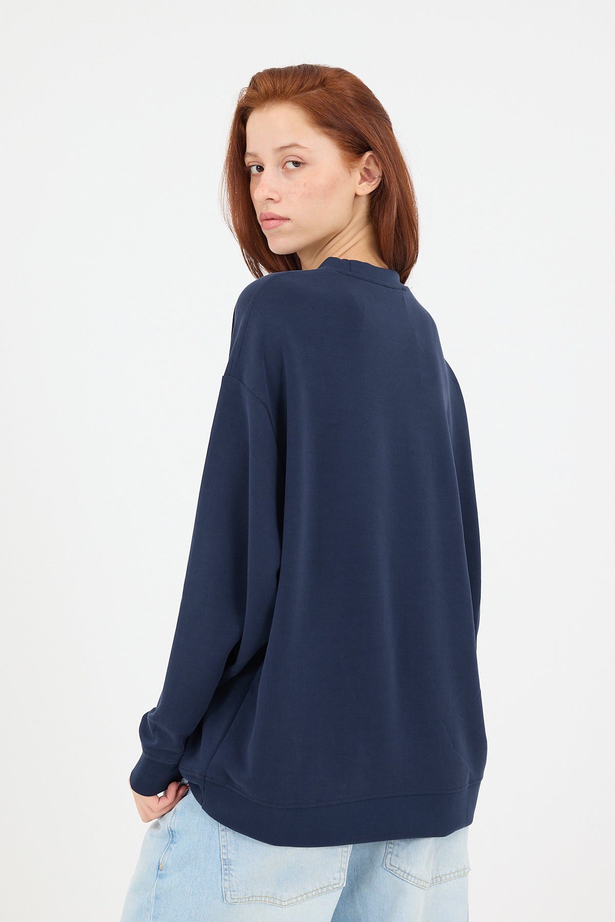 Night-Blue_Crew-Neck-Oversized-Modal-Sweatshirt-addax