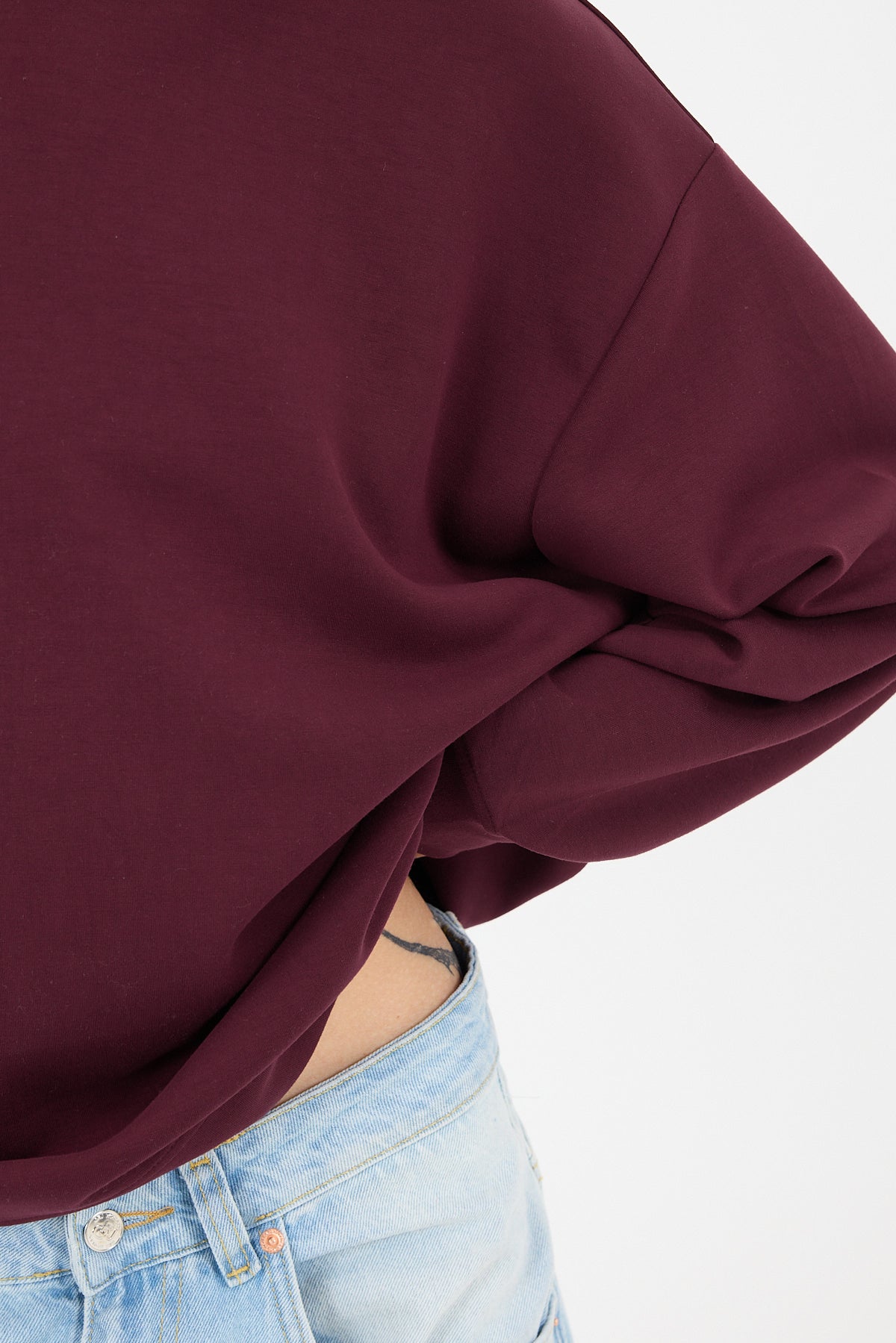 Burgundy_Crew-Neck-Oversized-Modal-Sweatshirt-addax