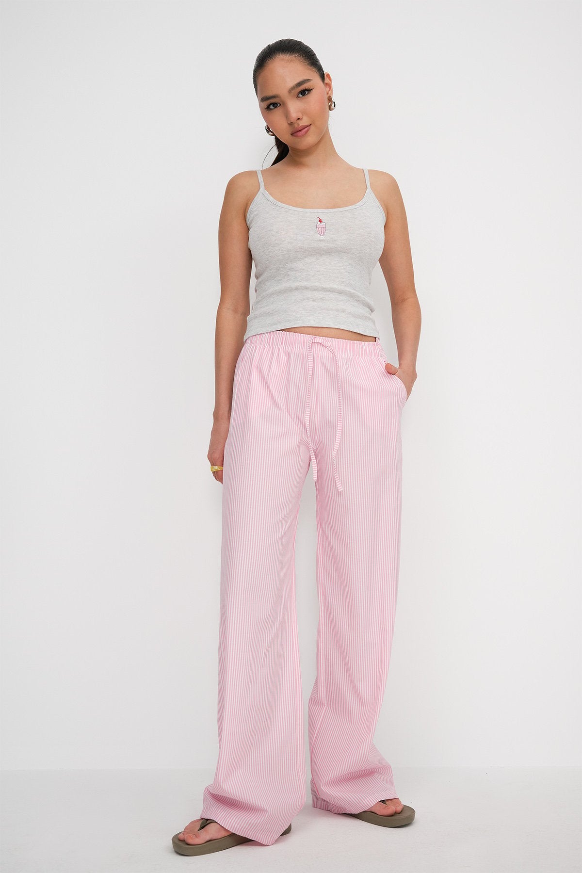 Pink_Elastic-Waist-Striped-Trousers-addax