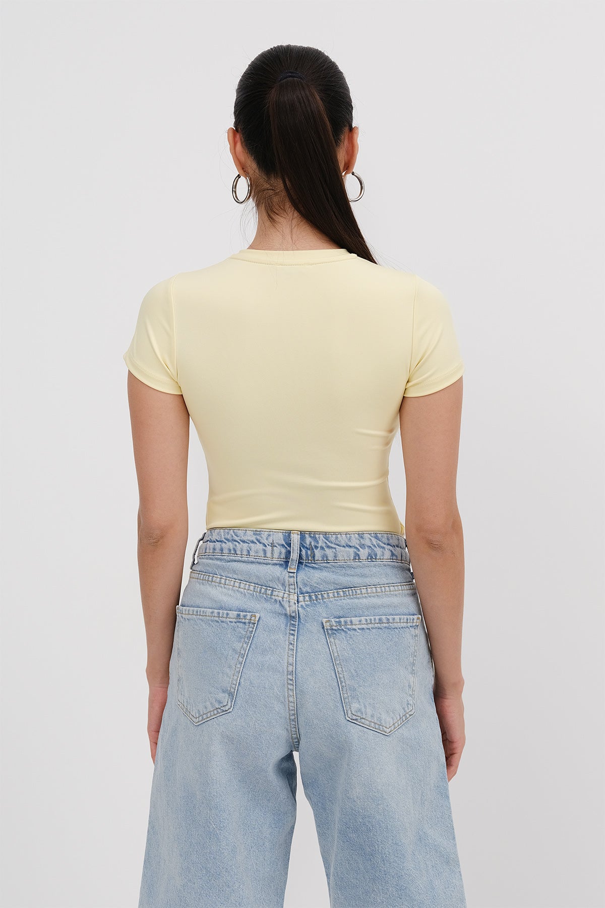 Soft-Yellow_Crew-Neck-Short-Sleeve-Bodysuit-addax