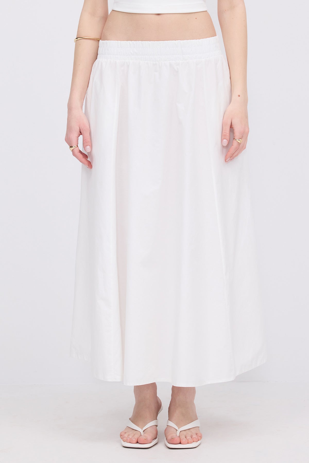White_Elastic-Waist-Long-Skirt-addax
