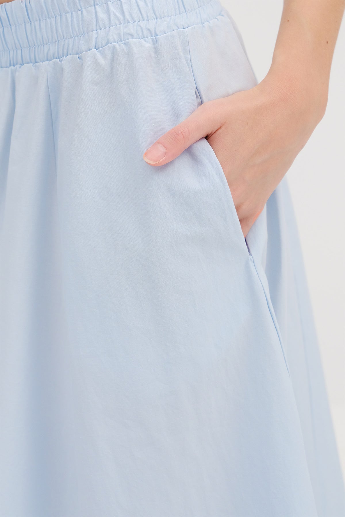 Baby-Blue_Elastic-Waist-Long-Skirt-addax