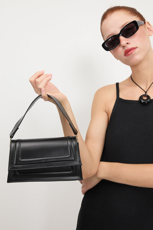 Black_Faux-Leather-Baguette-Hand-and-Shoulder-Bag-addax