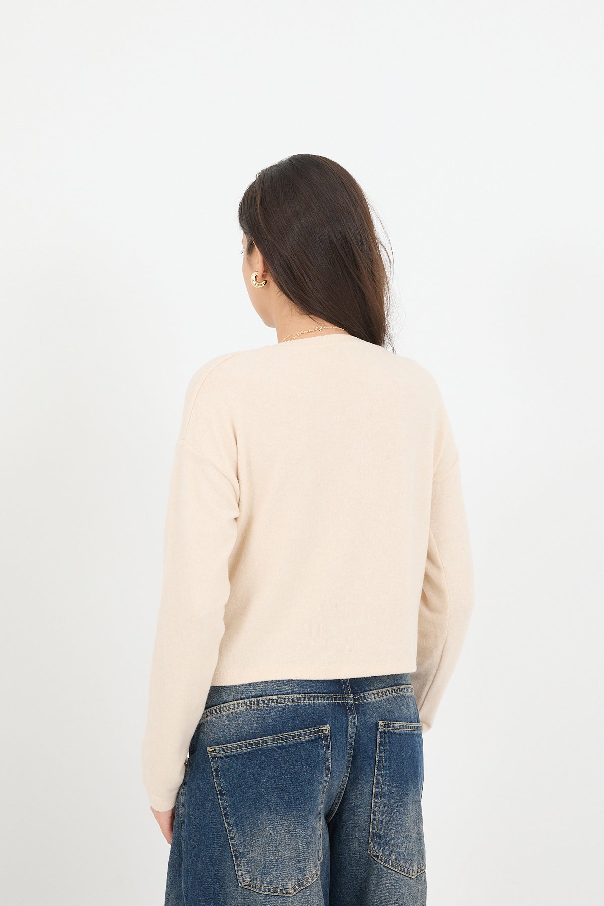 Beige-Melange_Soft-Touch-Crew-Neck-Top-addax