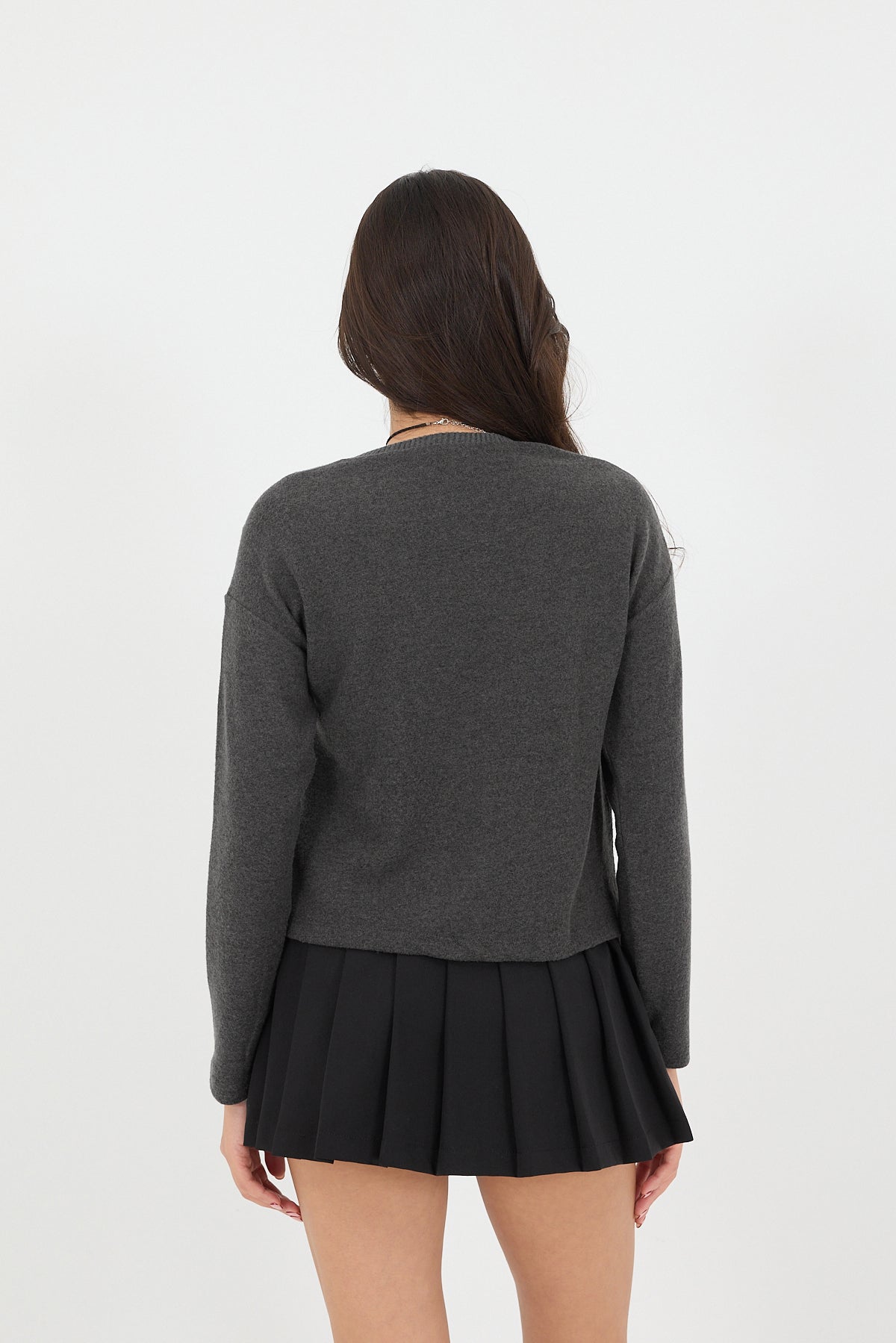 Charcoal-Melange_Soft-Touch-Crew-Neck-Top-addax