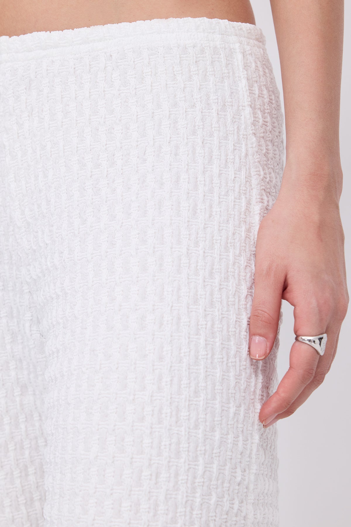 White_Textured-Elastic-Waist-Wide-Leg-Pants-addax