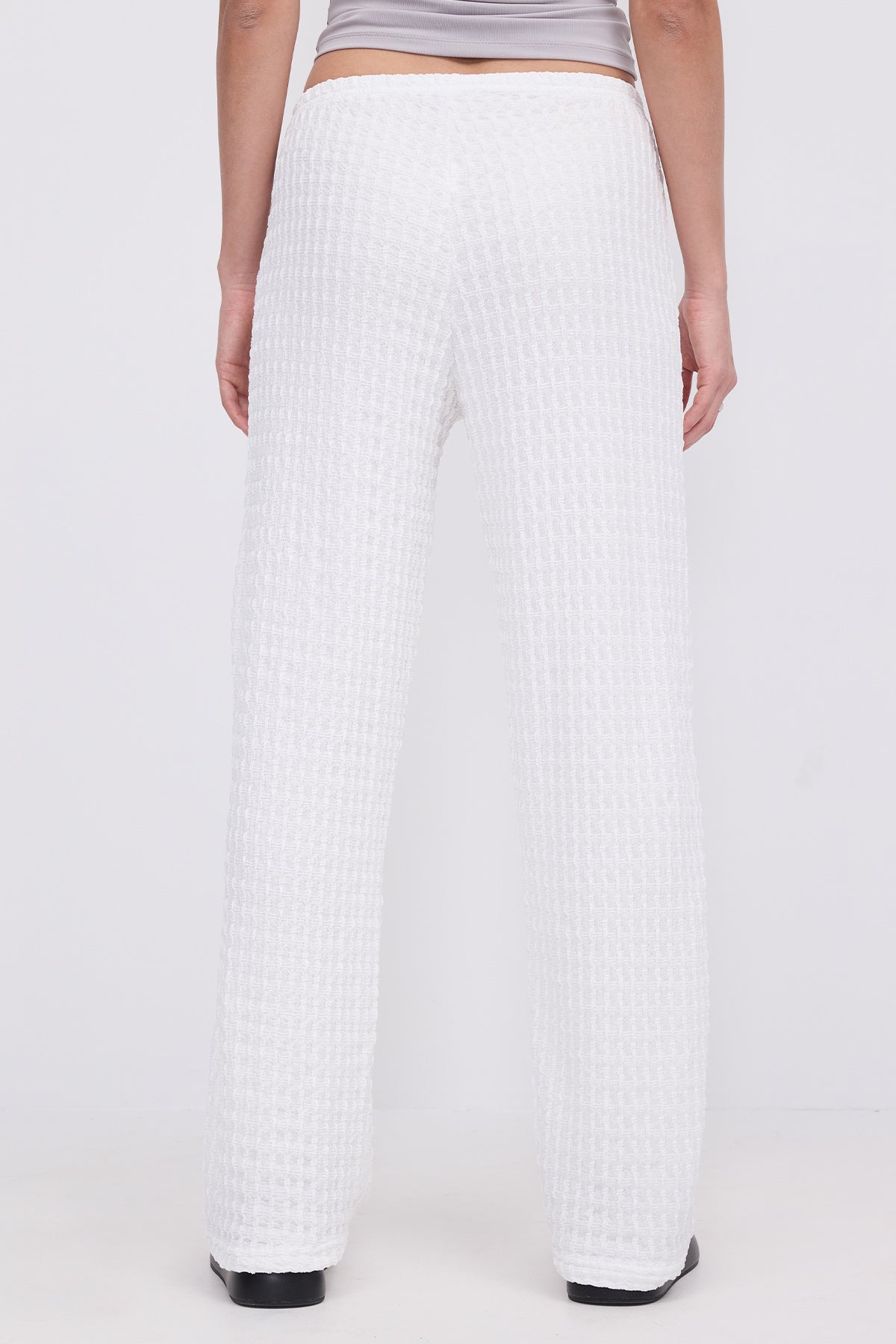 White_Textured-Elastic-Waist-Wide-Leg-Pants-addax
