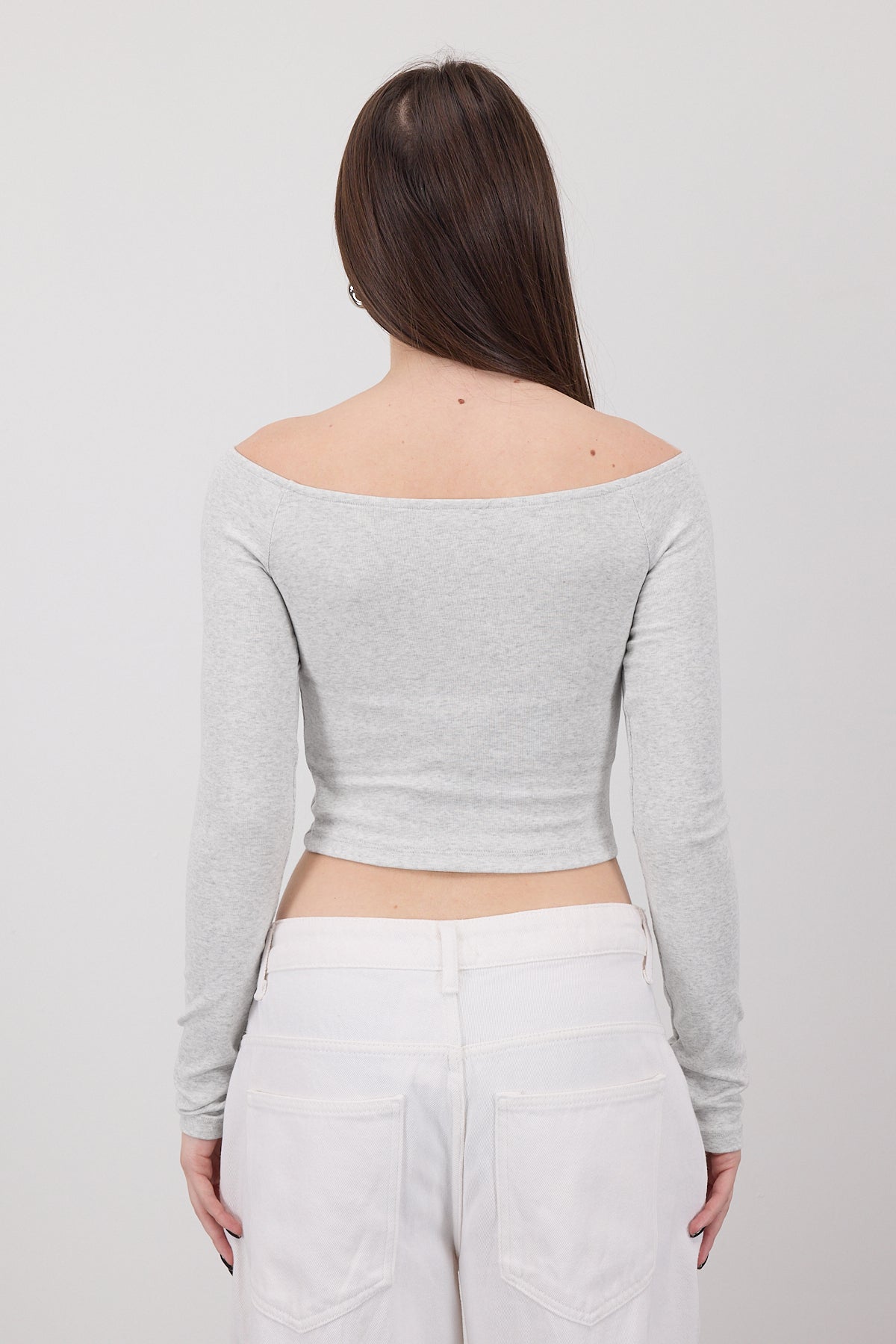 Snow-Melange_Boat-Neck-Long-Sleeve-Crop-Top-addax
