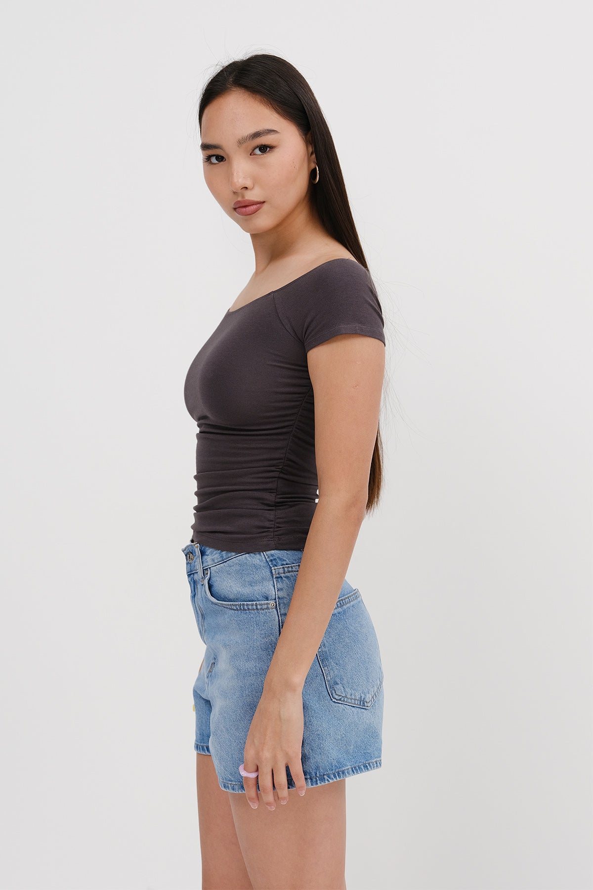 Soft-Brown_Boat-Neck-T-shirt-addax