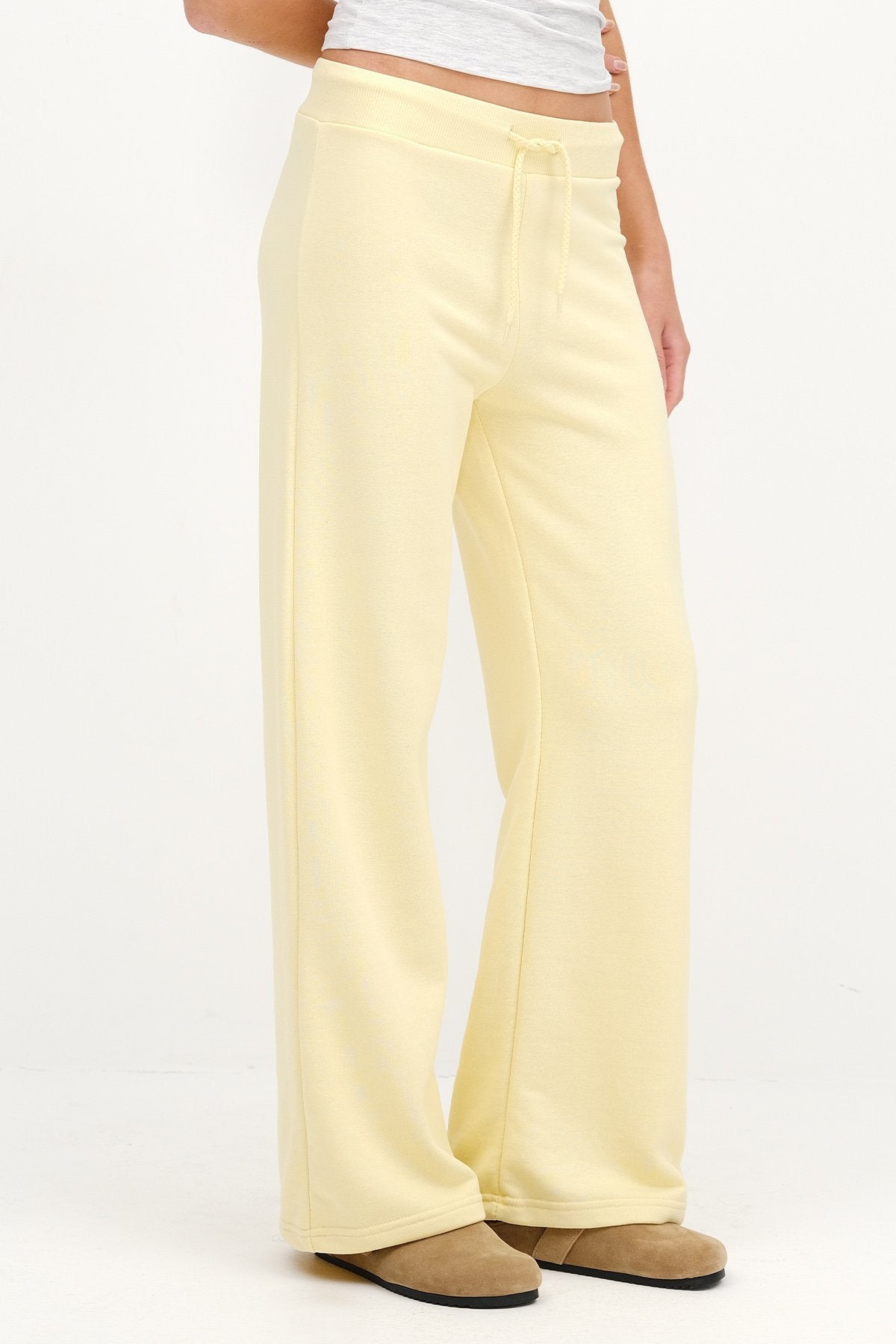Light-Yellow_Elastic-Waist-Wide-Leg-Sweatpants-addax