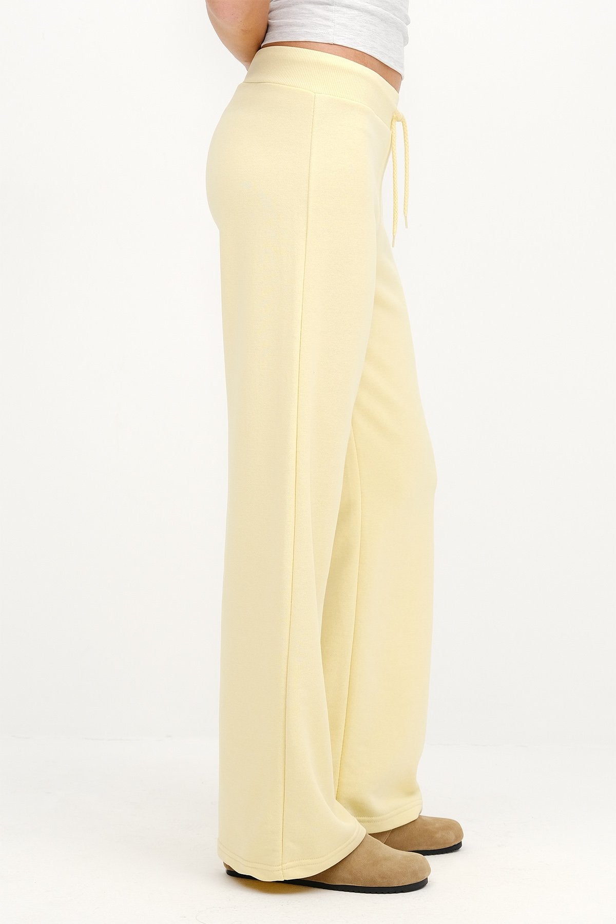 Light-Yellow_Elastic-Waist-Wide-Leg-Sweatpants-addax