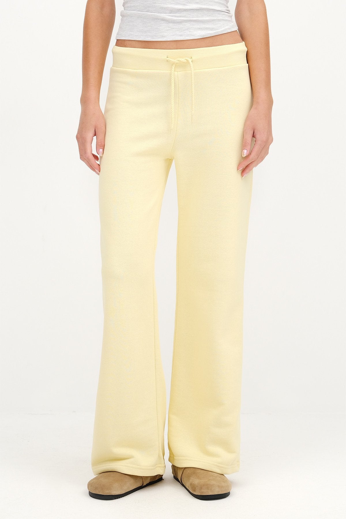 Light-Yellow_Elastic-Waist-Wide-Leg-Sweatpants-addax
