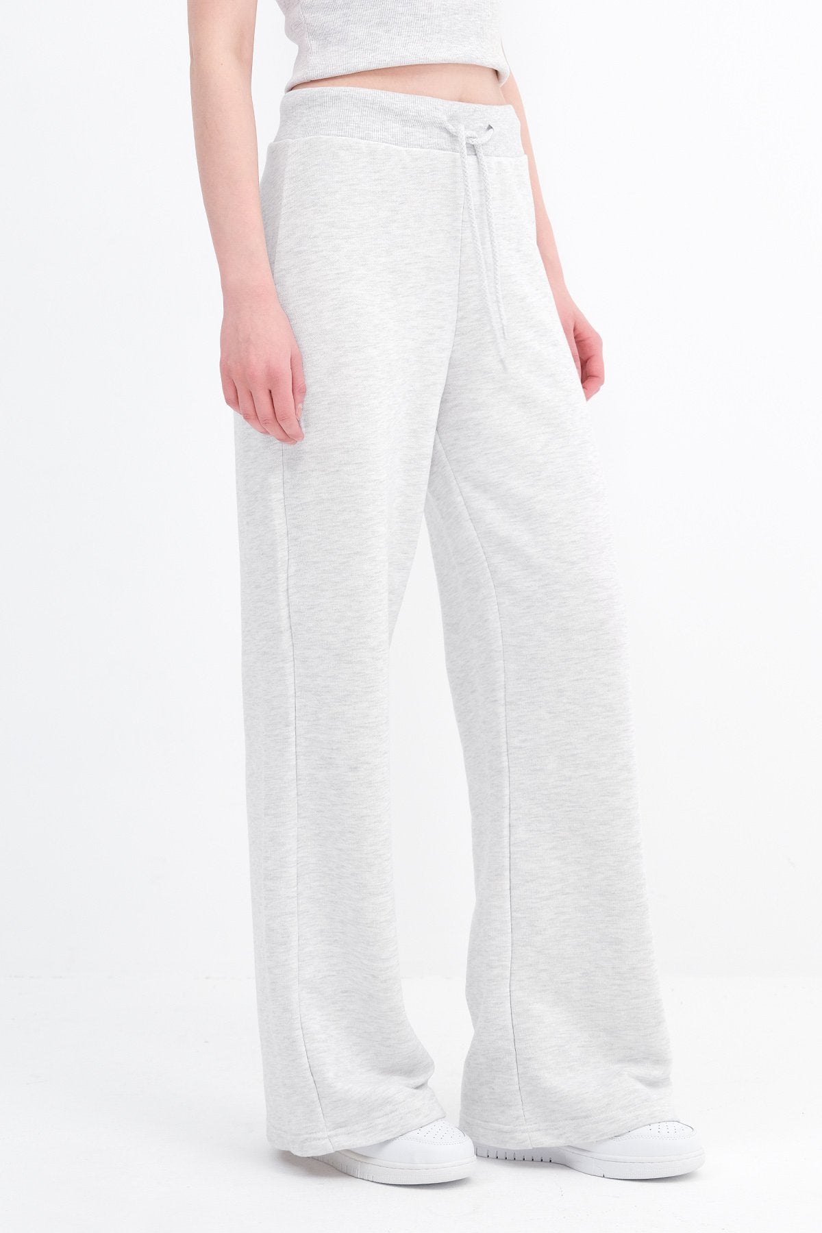 Snow-Melange_Elastic-Waist-Wide-Leg-Sweatpants-addax